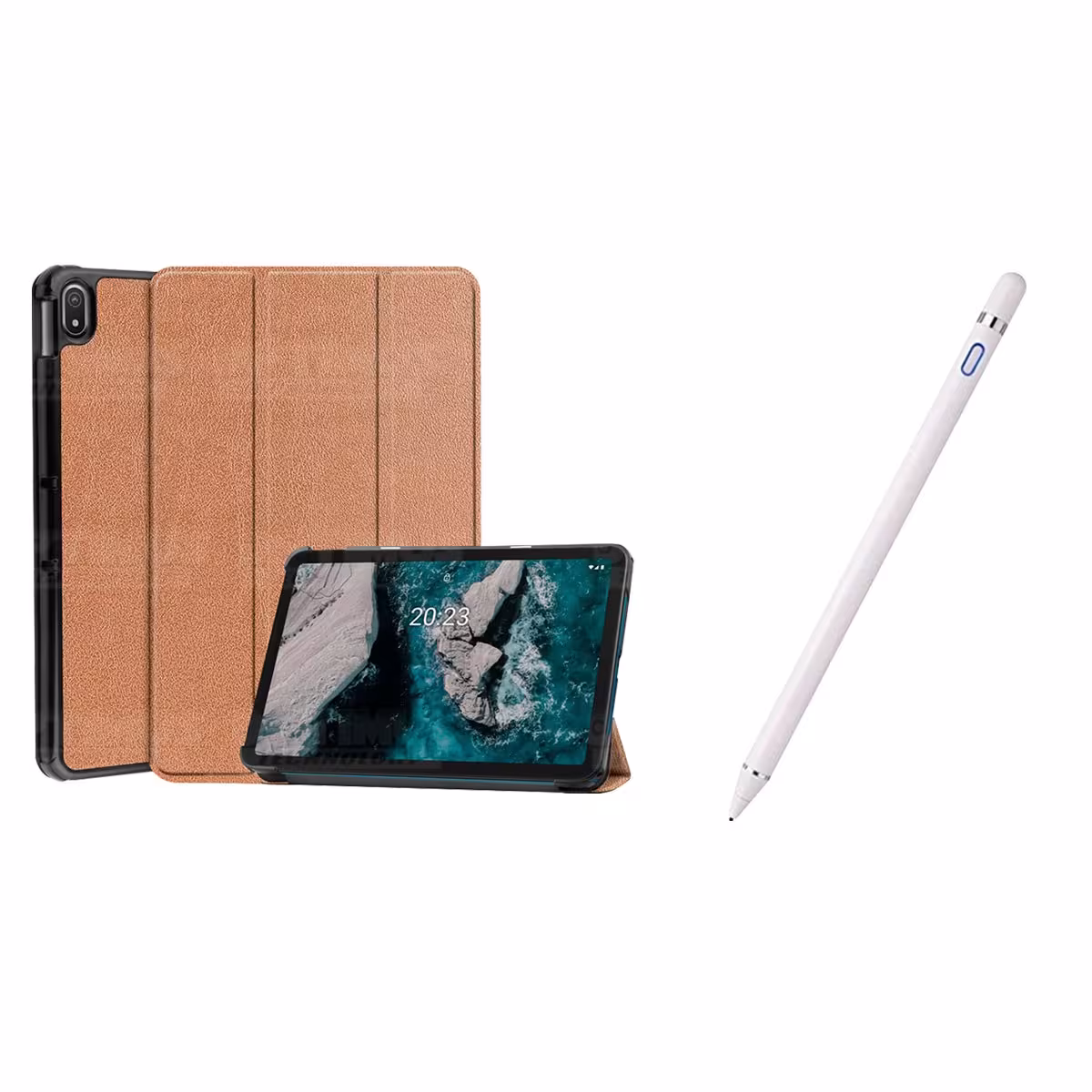 Kit Case Forro Protector + Lápiz Óptico Digital Stylus Pen para Tablet Nokia T20 10,4 Pulgadas 2021 TA-1397 / TA-1394 / TA-1392