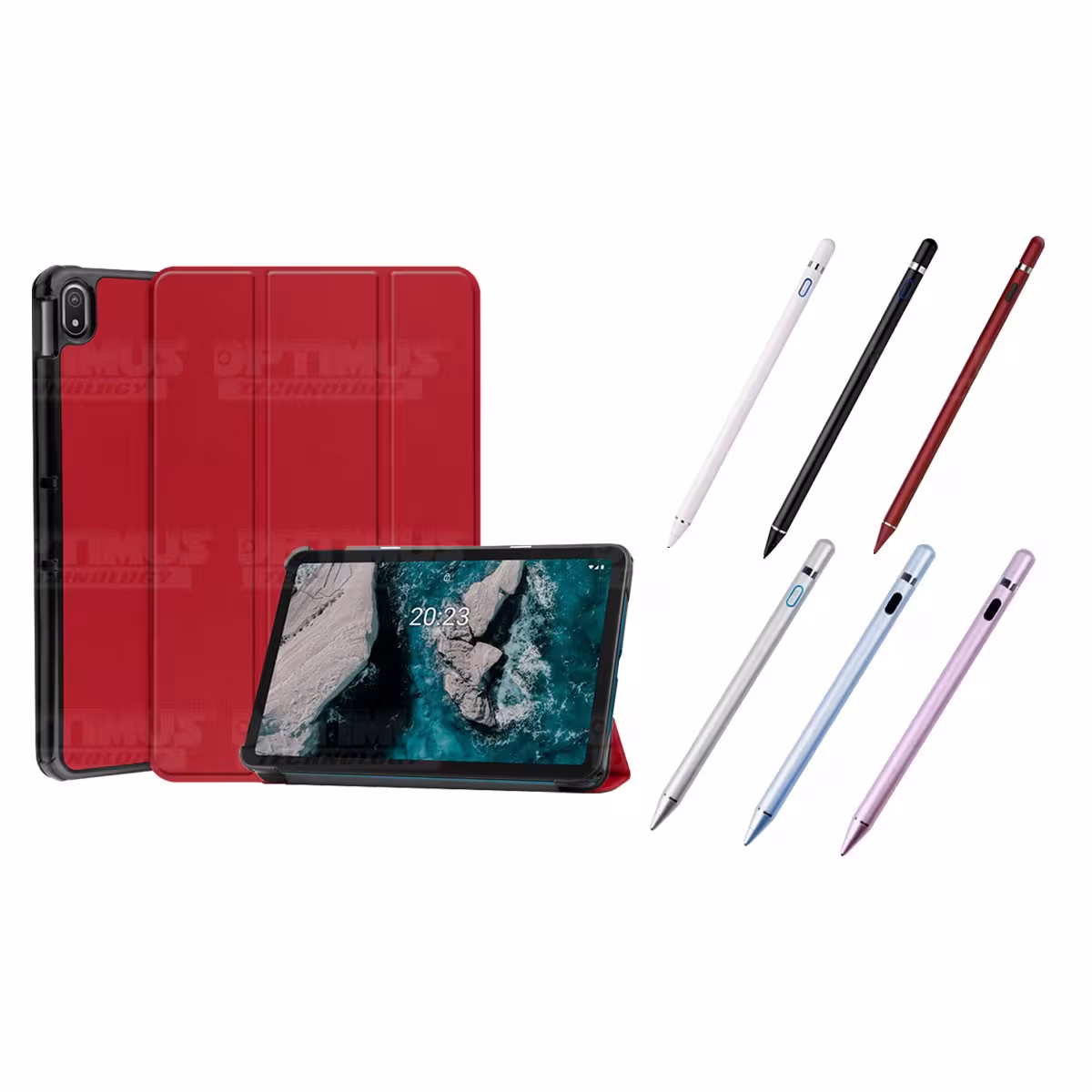 Kit Case Forro Protector + Lápiz Óptico Digital Stylus Pen para Tablet Nokia T20 10,4 Pulgadas 2021 TA-1397 / TA-1394 / TA-1392