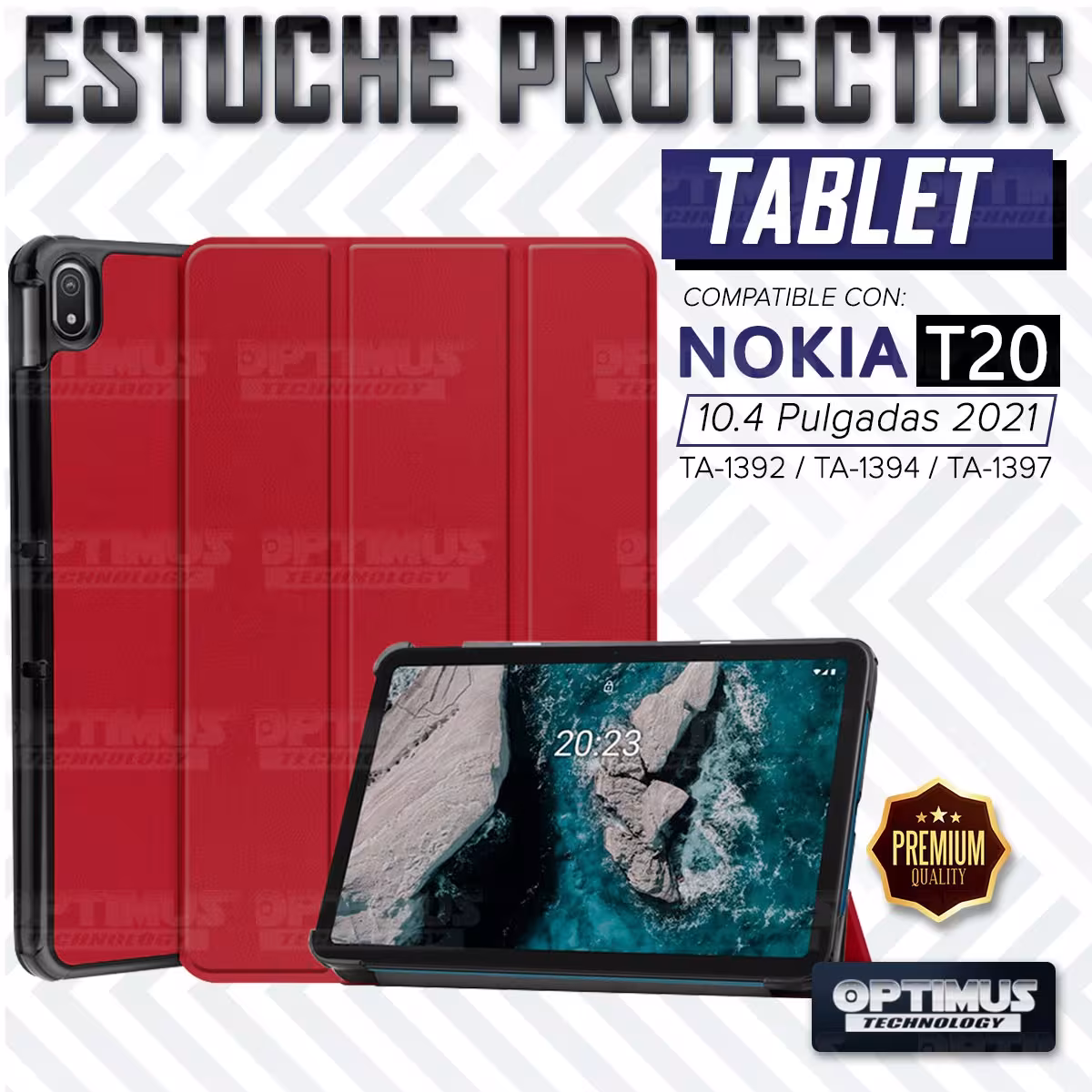 Kit Case Forro Protector + Lápiz Óptico Digital Stylus Pen para Tablet Nokia T20 10,4 Pulgadas 2021 TA-1397 / TA-1394 / TA-1392