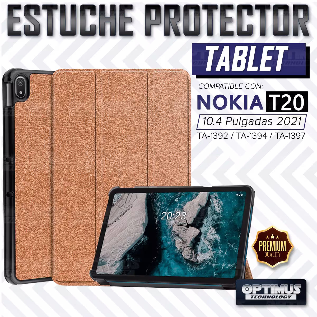 Kit Case Forro Protector + Lápiz Óptico Digital Stylus Pen para Tablet Nokia T20 10,4 Pulgadas 2021 TA-1397 / TA-1394 / TA-1392