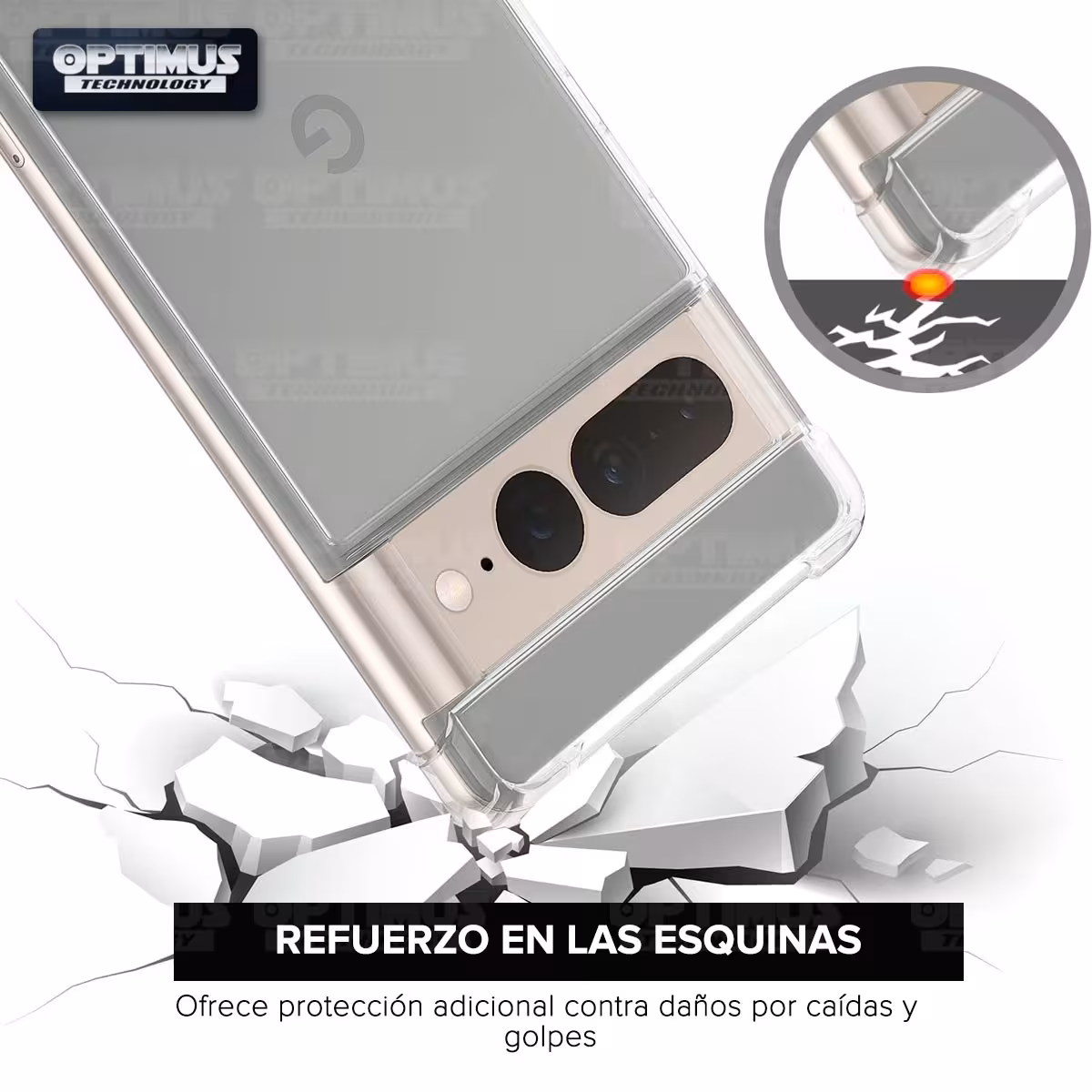 Kit Vidrio templado curvo 6D y Estuche Case Forro Protector Anticaída para celular Google Pixel 7 Pro 2022 6,7 pulgadas