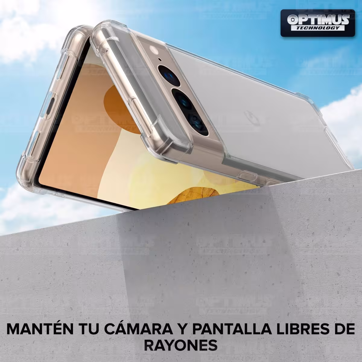 Kit Vidrio templado curvo 6D y Estuche Case Forro Protector Anticaída para celular Google Pixel 7 Pro 2022 6,7 pulgadas