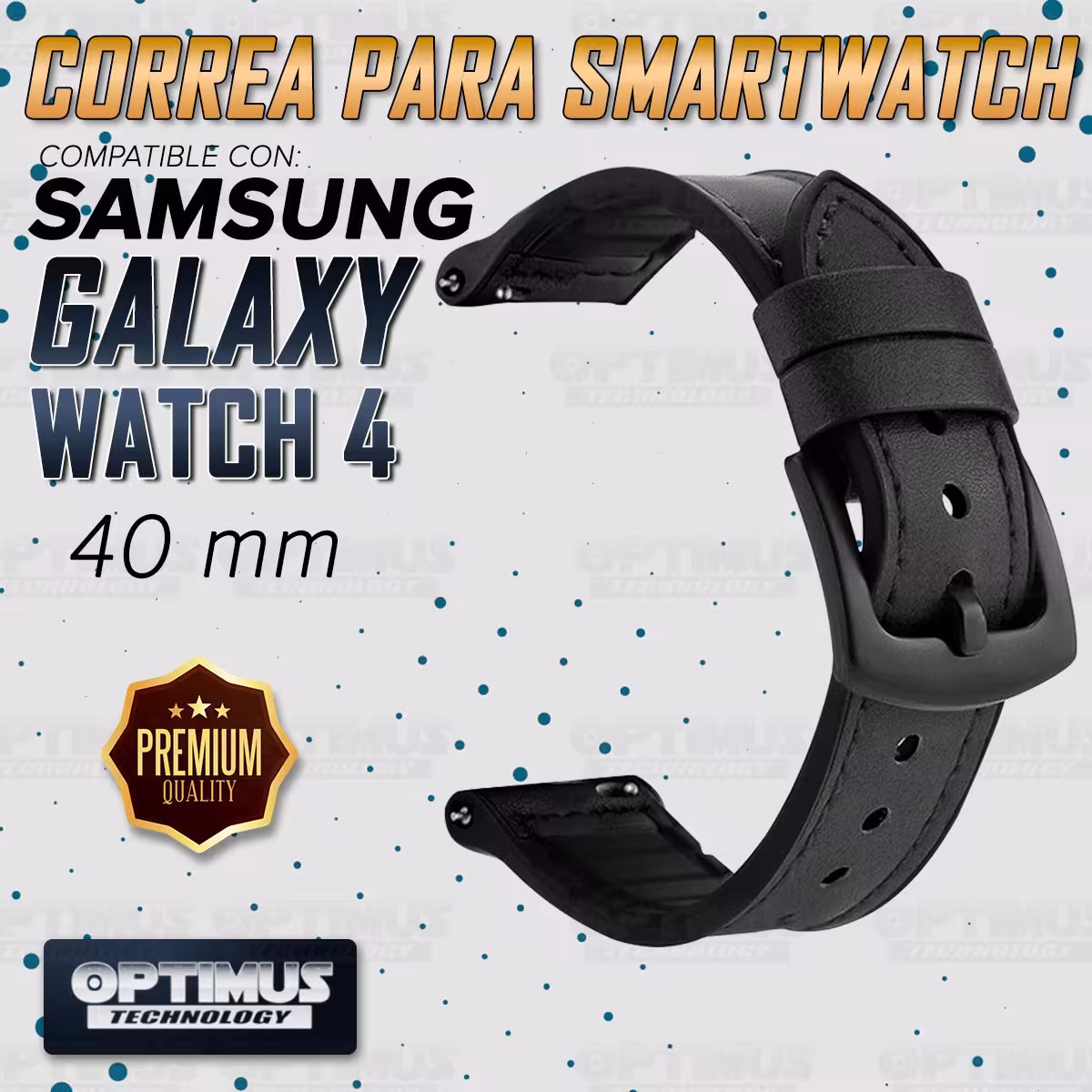 Pulso Manilla Correa De Cuero 20mm para Smartwatch Samsung Galaxy Watch 4 40mm