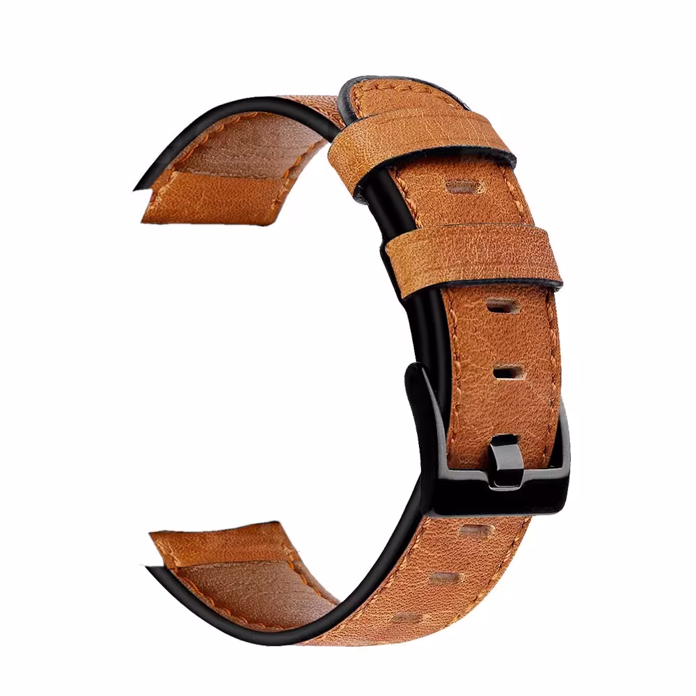 KIT Correa Manilla de cuero leather y Vidrio templado cerámico para Reloj Smartwatch Xiaomi Watch S1 Active GL