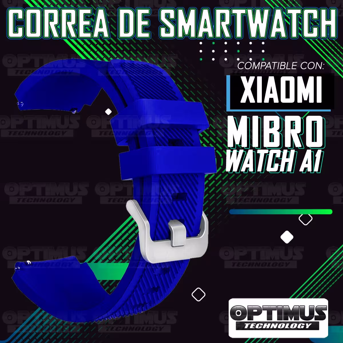 Correa Pulso Banda de Goma Rayada para Reloj Smartwatch Xiaomi Mibro Watch A1