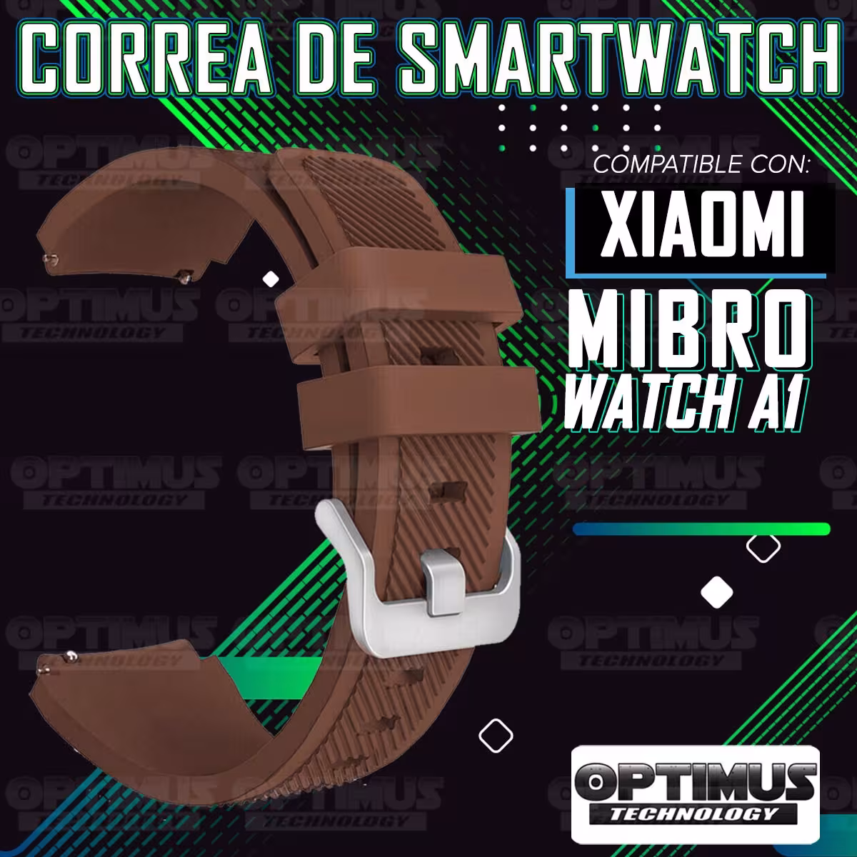Correa Pulso Banda de Goma Rayada para Reloj Smartwatch Xiaomi Mibro Watch A1