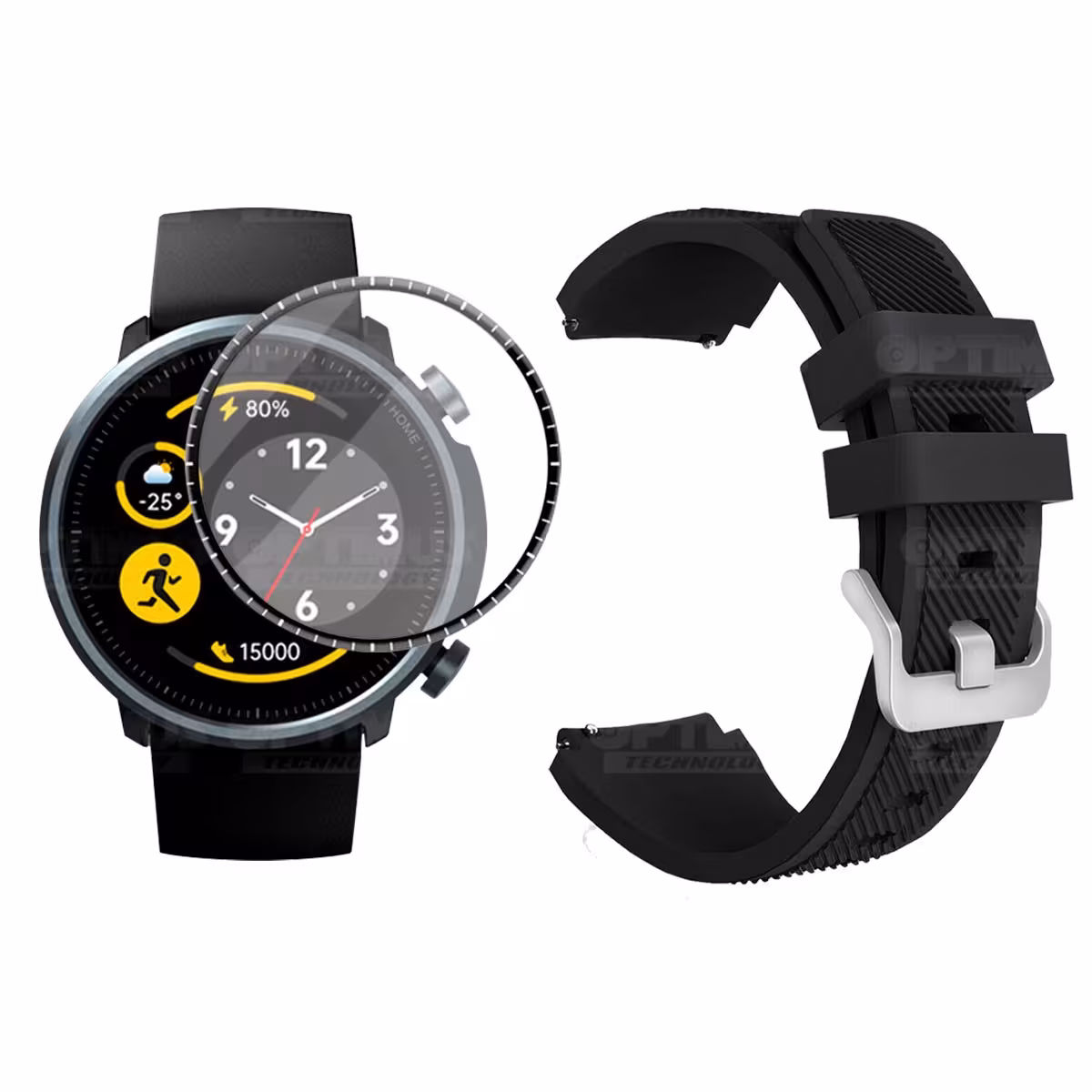 Kit Vidrio Templado Nanoglass Y Pulso Correa Smartwatch Reloj Inteligente Xiaomi Mibro Watch A1