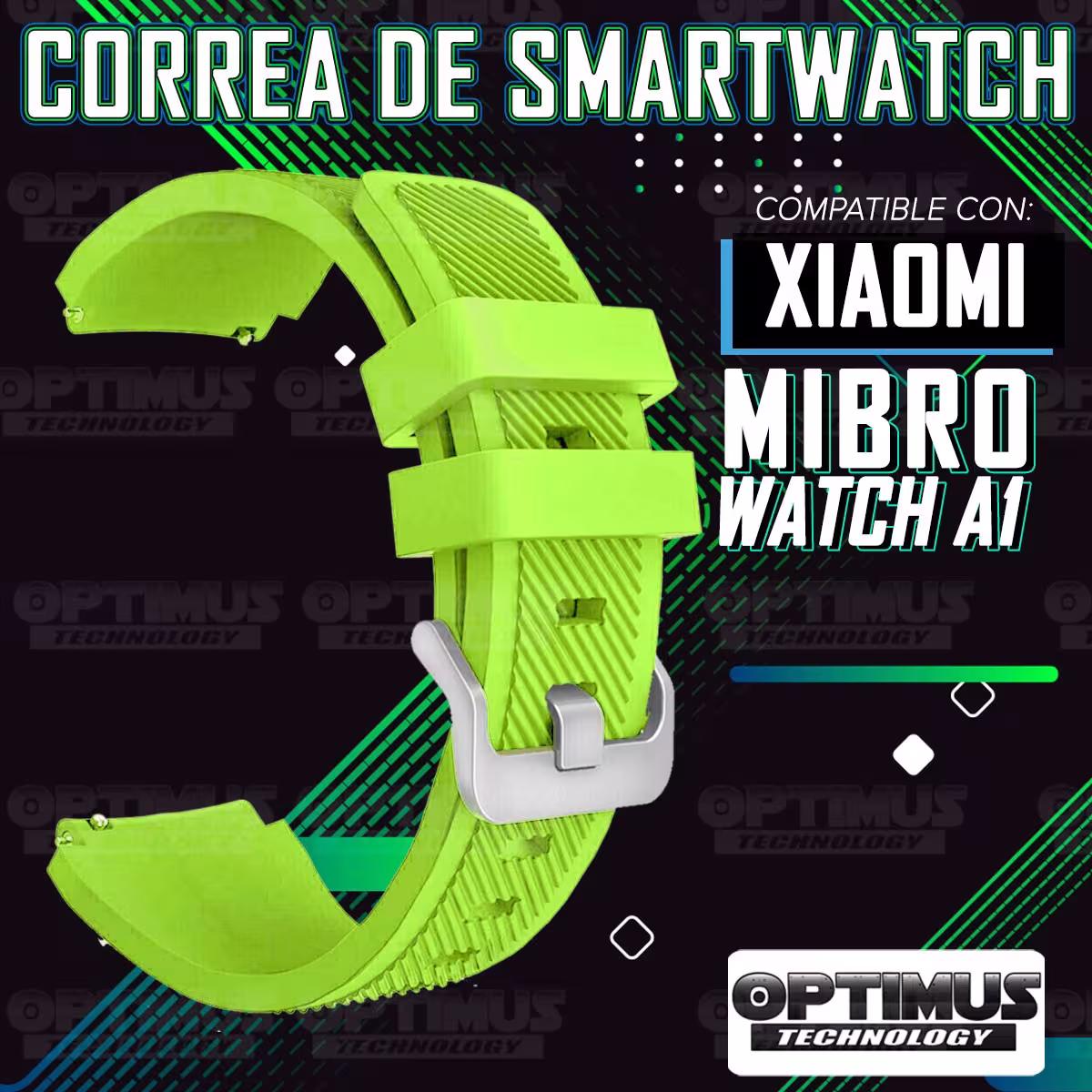 Kit Vidrio Templado Nanoglass Y Pulso Correa Smartwatch Reloj Inteligente Xiaomi Mibro Watch A1