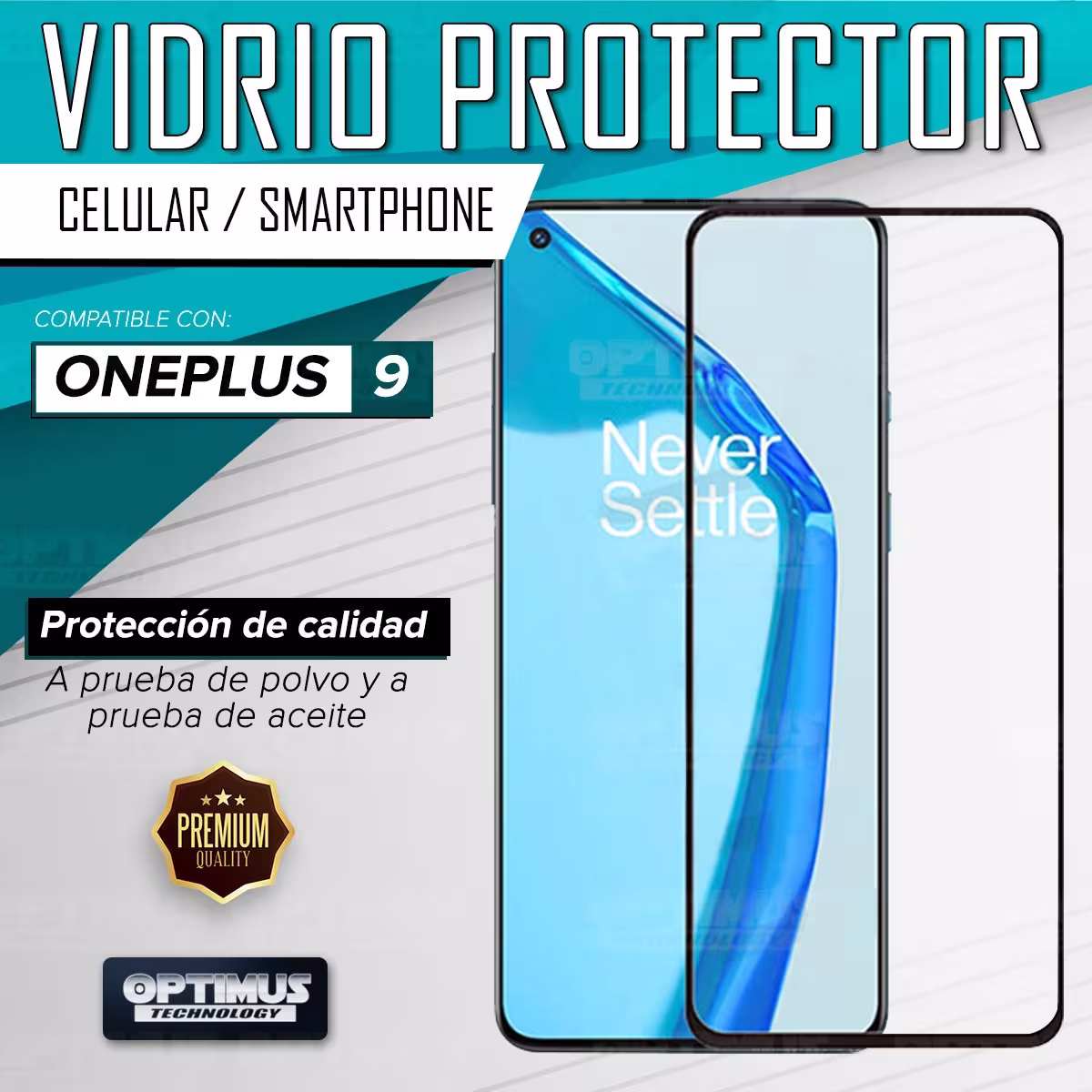 Vidrio Cristal Templado Protector para celular smartphone Oneplus 9 5g LE2115 / LE2110