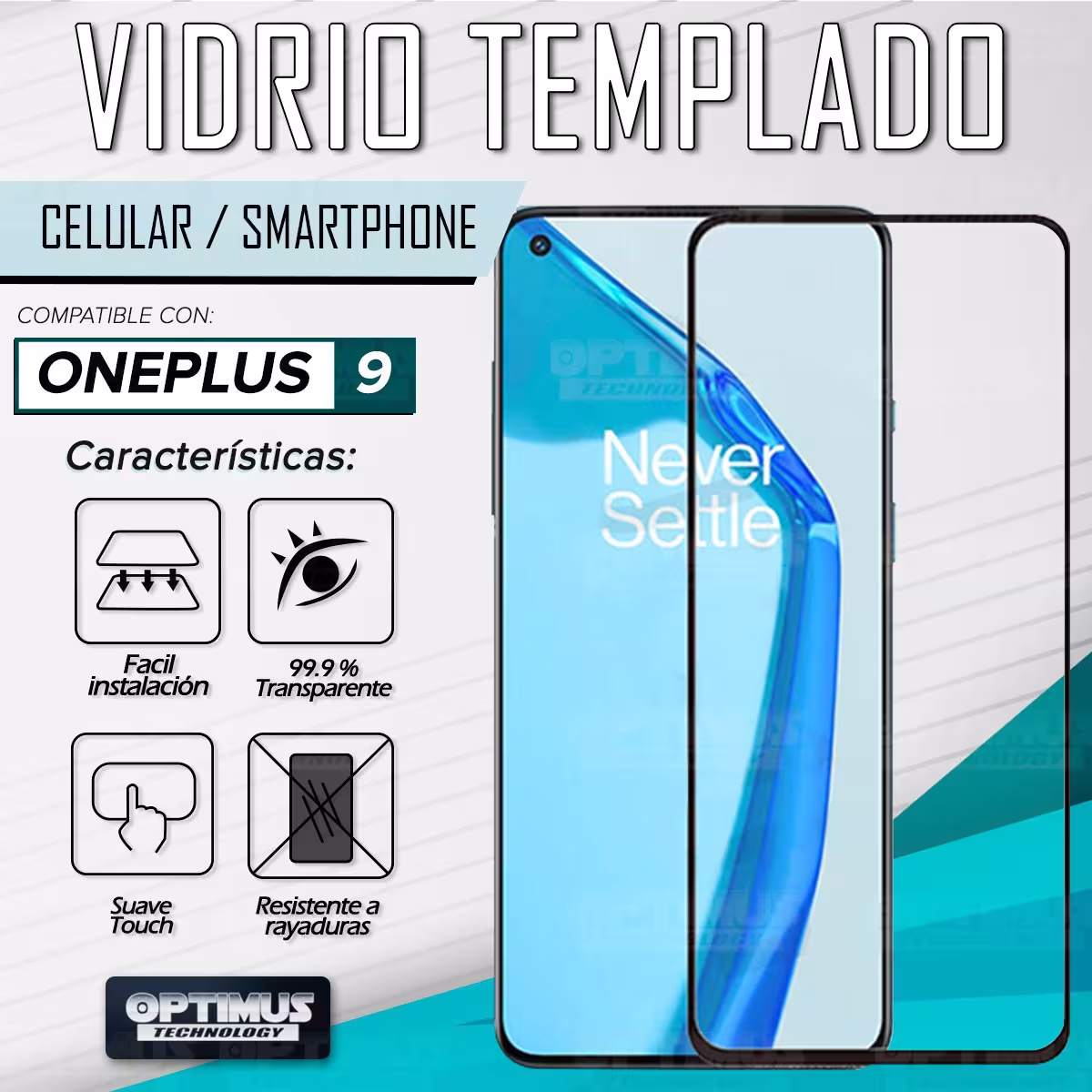 Vidrio Cristal Templado Protector para celular smartphone Oneplus 9 5g LE2115 / LE2110