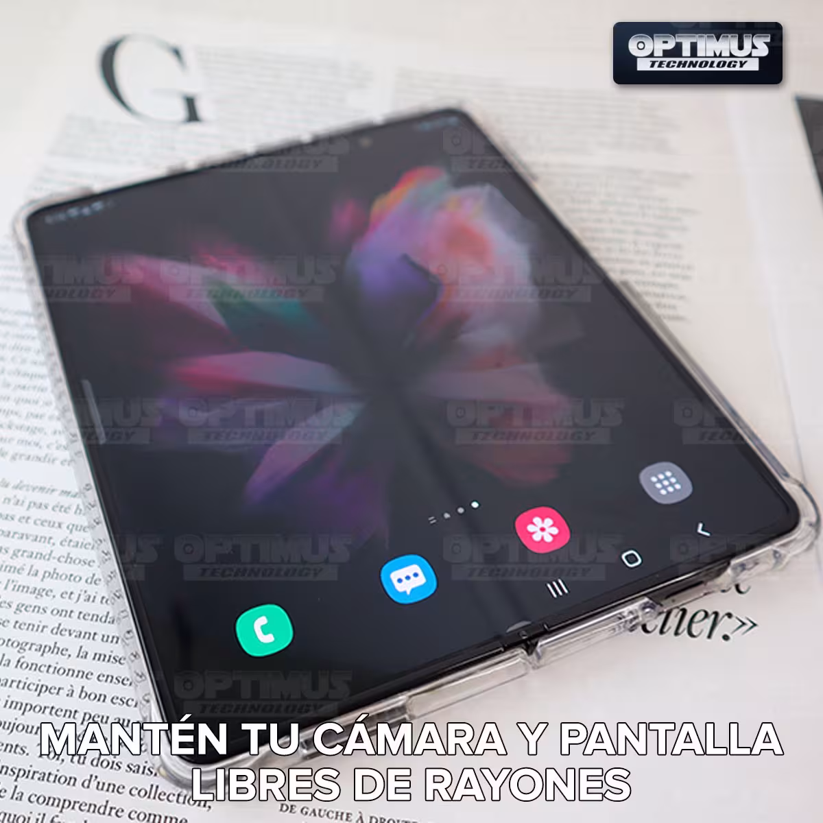 Estuche Case Forro Carcasa Protectora Delgada Anticaída para Celular Smartphone Samsung Galaxy Z Fold 5 5G 2023 7.6 Pulgadas