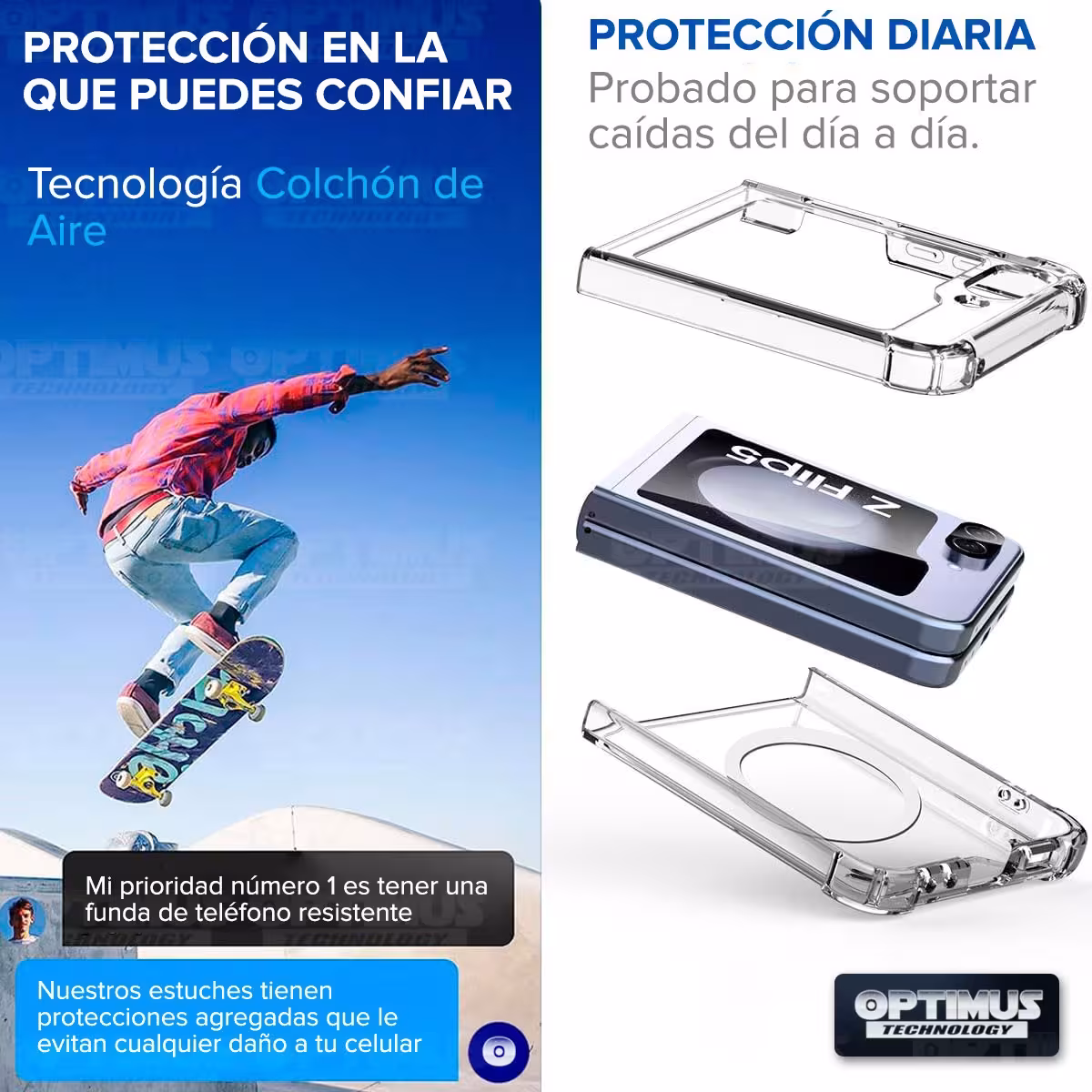 Estuche Case Forro Carcasa Protectora Delgada Anticaída para Celular Smartphone Samsung Galaxy Z Flip 5 5G 2023 6.7 Pulgadas