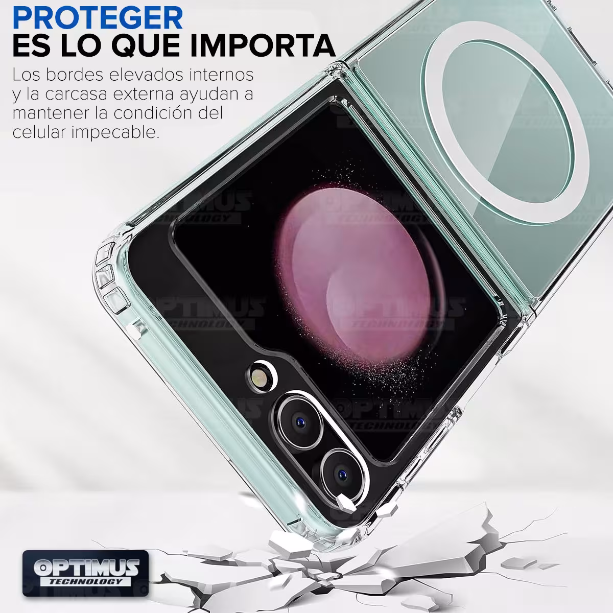 Estuche Case Forro Carcasa Protectora Delgada Anticaída para Celular Smartphone Samsung Galaxy Z Flip 5 5G 2023 6.7 Pulgadas