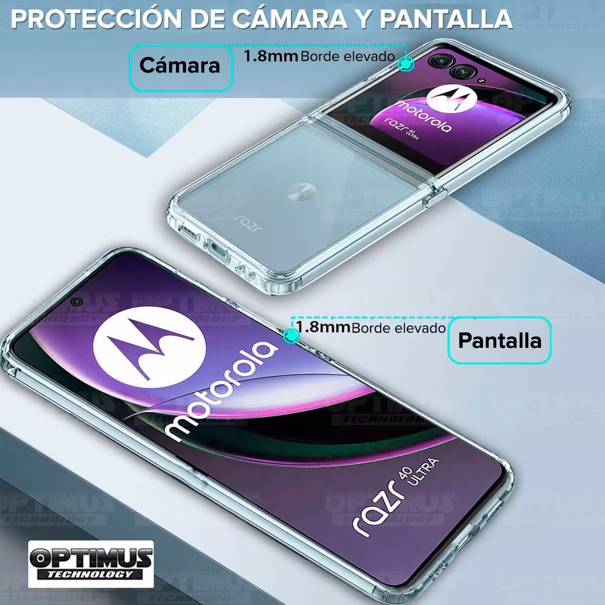 Estuche Case Forro Carcasa Protectora Delgada Anticaída para Celular Smartphone Motorola Razr 40 Ultra 5G 2023