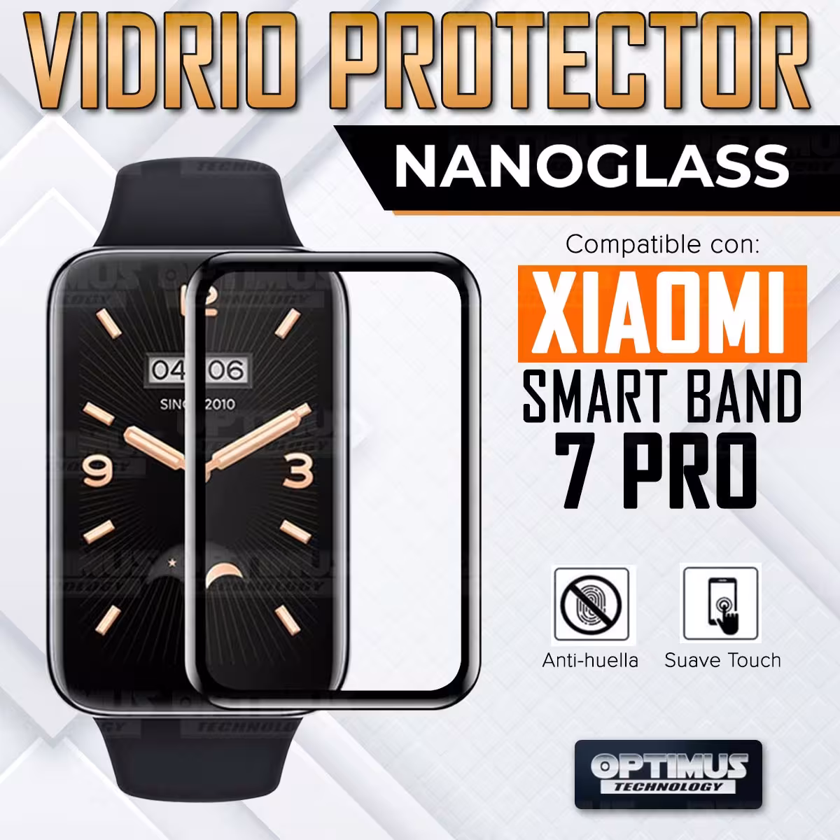 Vidrio Templado Cerámico Nanoglass Para Reloj Smartwatch Xiaomi Smart Band 7 Pro GL 40mm