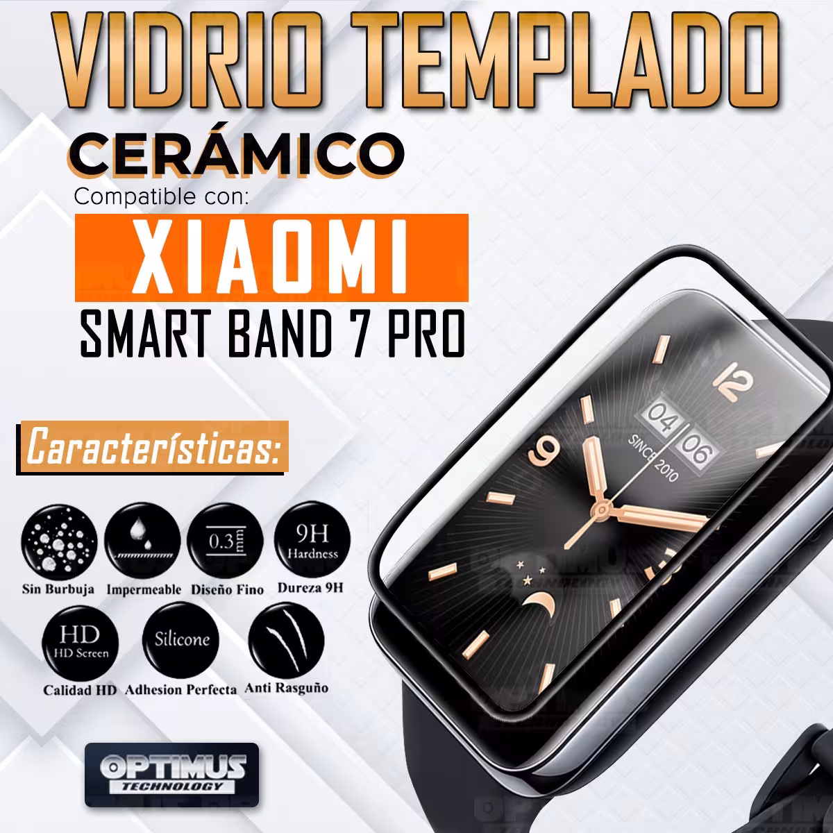Vidrio Templado Cerámico Nanoglass Para Reloj Smartwatch Xiaomi Smart Band 7 Pro GL 40mm