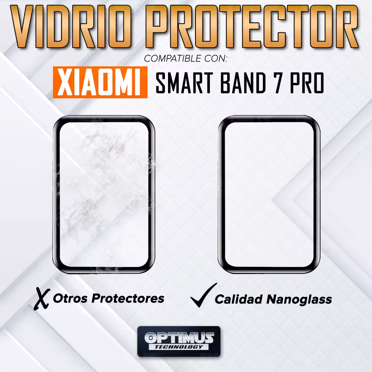 Vidrio Templado Cerámico Nanoglass Para Reloj Smartwatch Xiaomi Smart Band 7 Pro GL 40mm