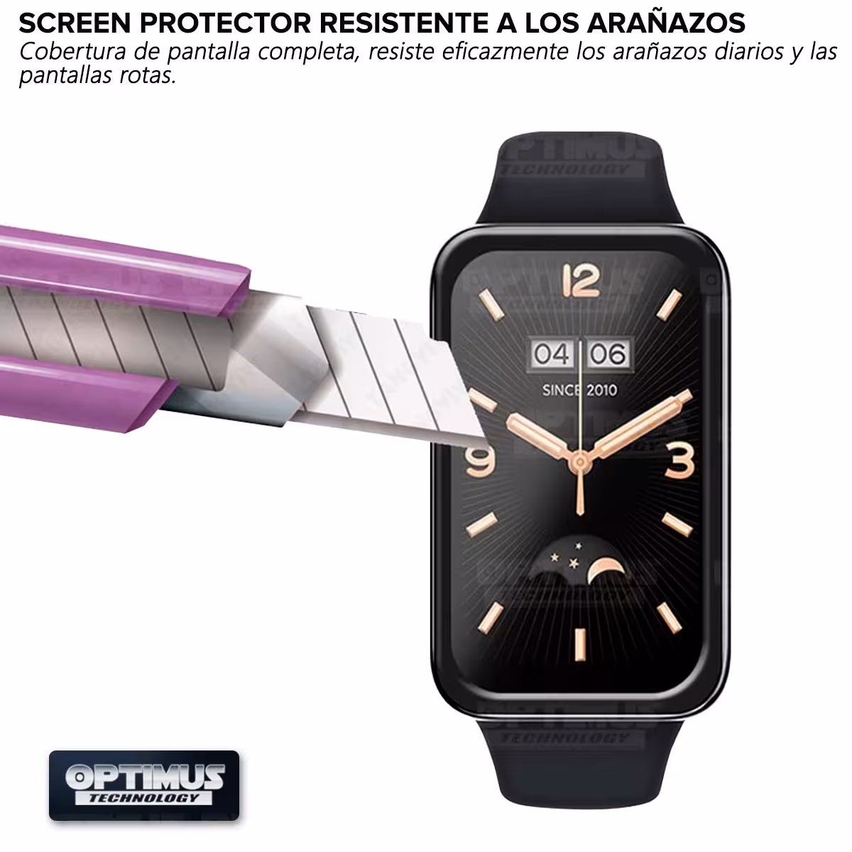 Vidrio Templado Cerámico Nanoglass Para Reloj Smartwatch Xiaomi Smart Band 7 Pro GL 40mm