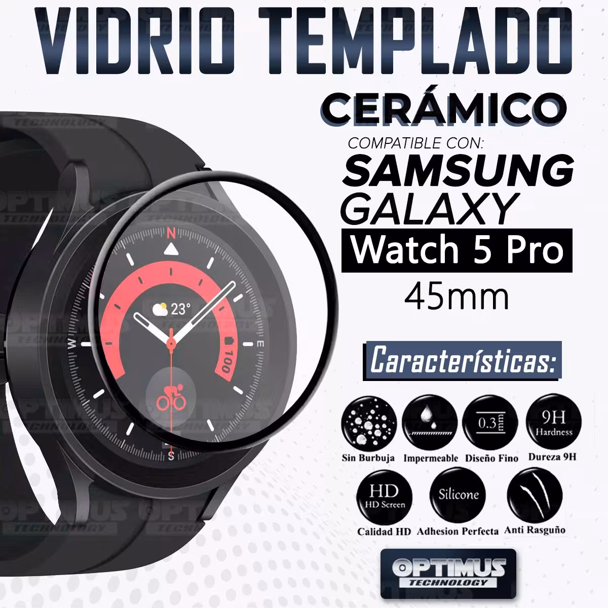 Vidrio Templado Cerámico Nanoglass Para Reloj Smartwatch Samsung Galaxy Watch 5 Pro 45mm