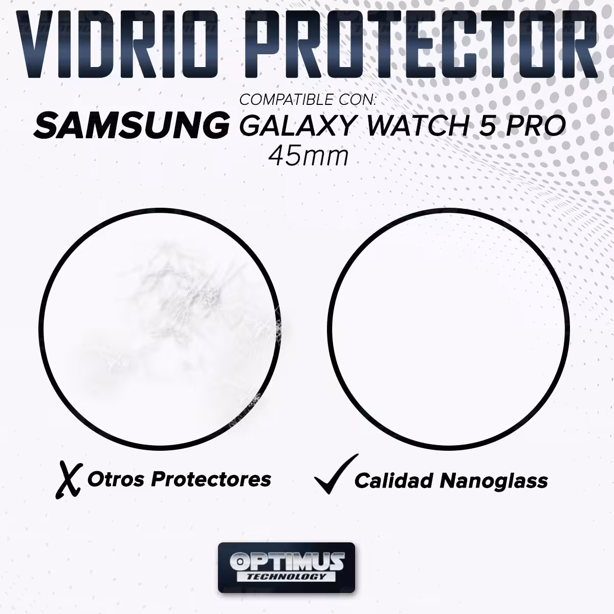 Vidrio Templado Cerámico Nanoglass Para Reloj Smartwatch Samsung Galaxy Watch 5 Pro 45mm