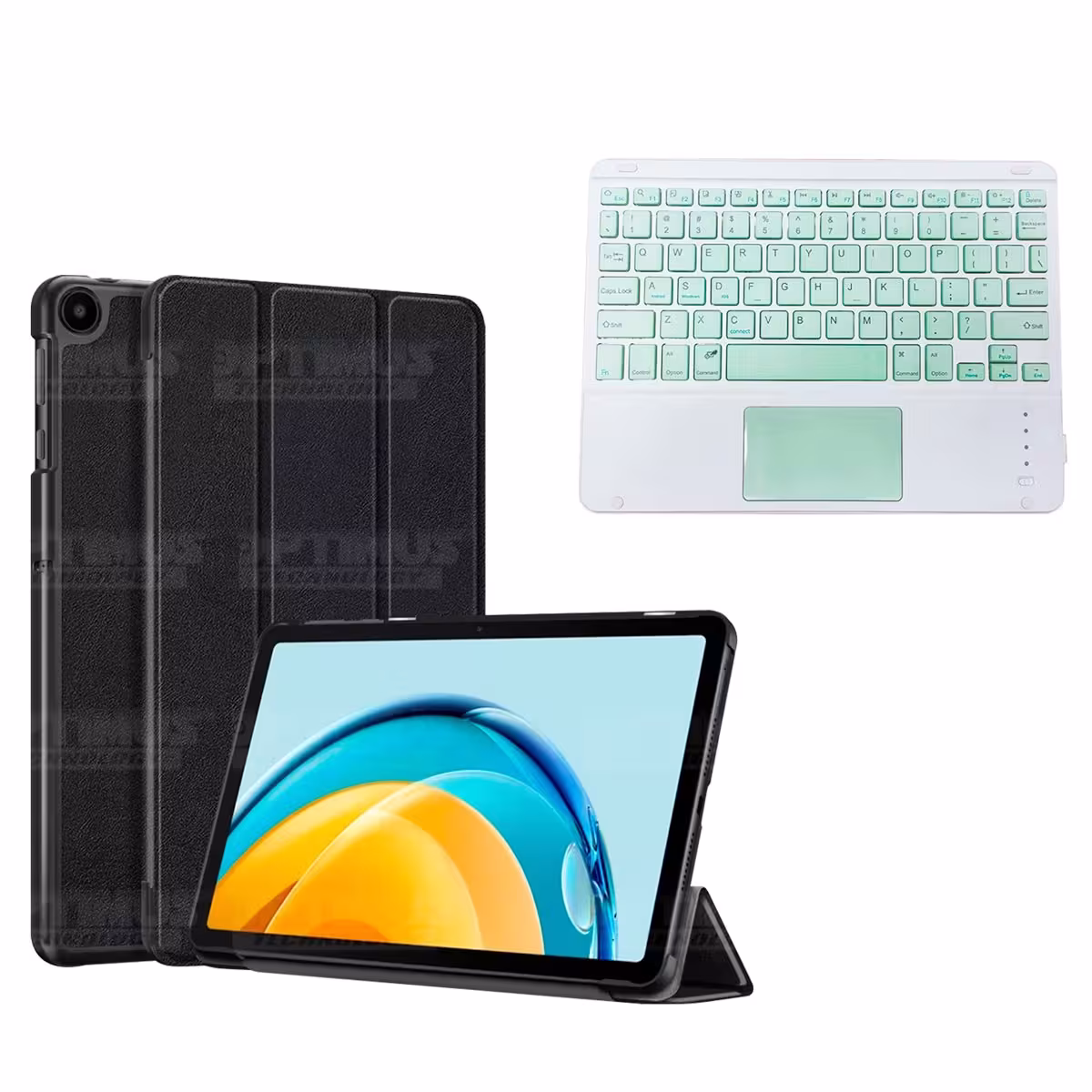 Kit Case Folio Protector + Teclado Mouse Touchpad Bluetooth para Tablet Huawei Matepad SE 10.4 Pulgadas 2023 AGS5-L09 / AGS5-W09