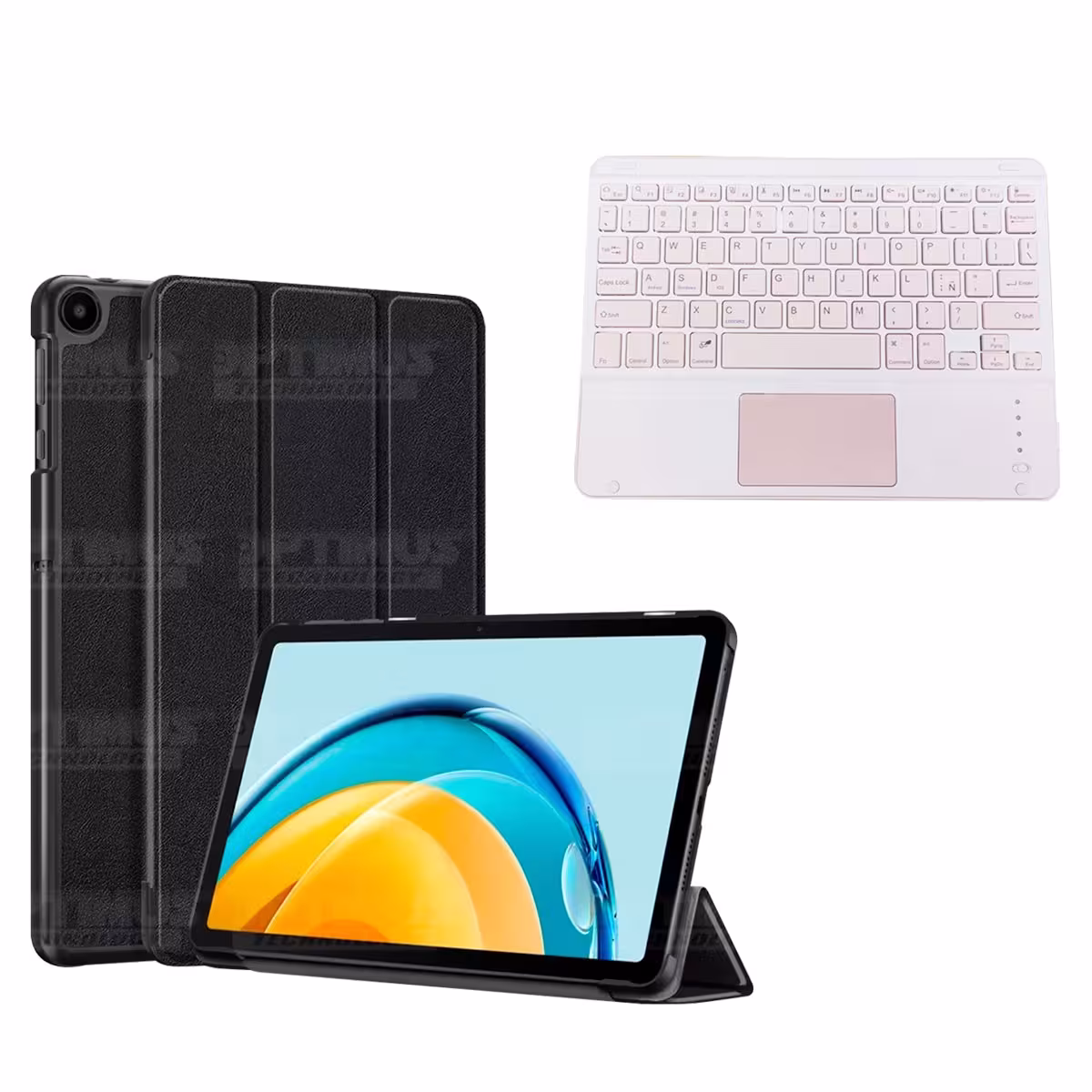 Kit Case Folio Protector + Teclado Mouse Touchpad Bluetooth para Tablet Huawei Matepad SE 10.4 Pulgadas 2023 AGS5-L09 / AGS5-W09