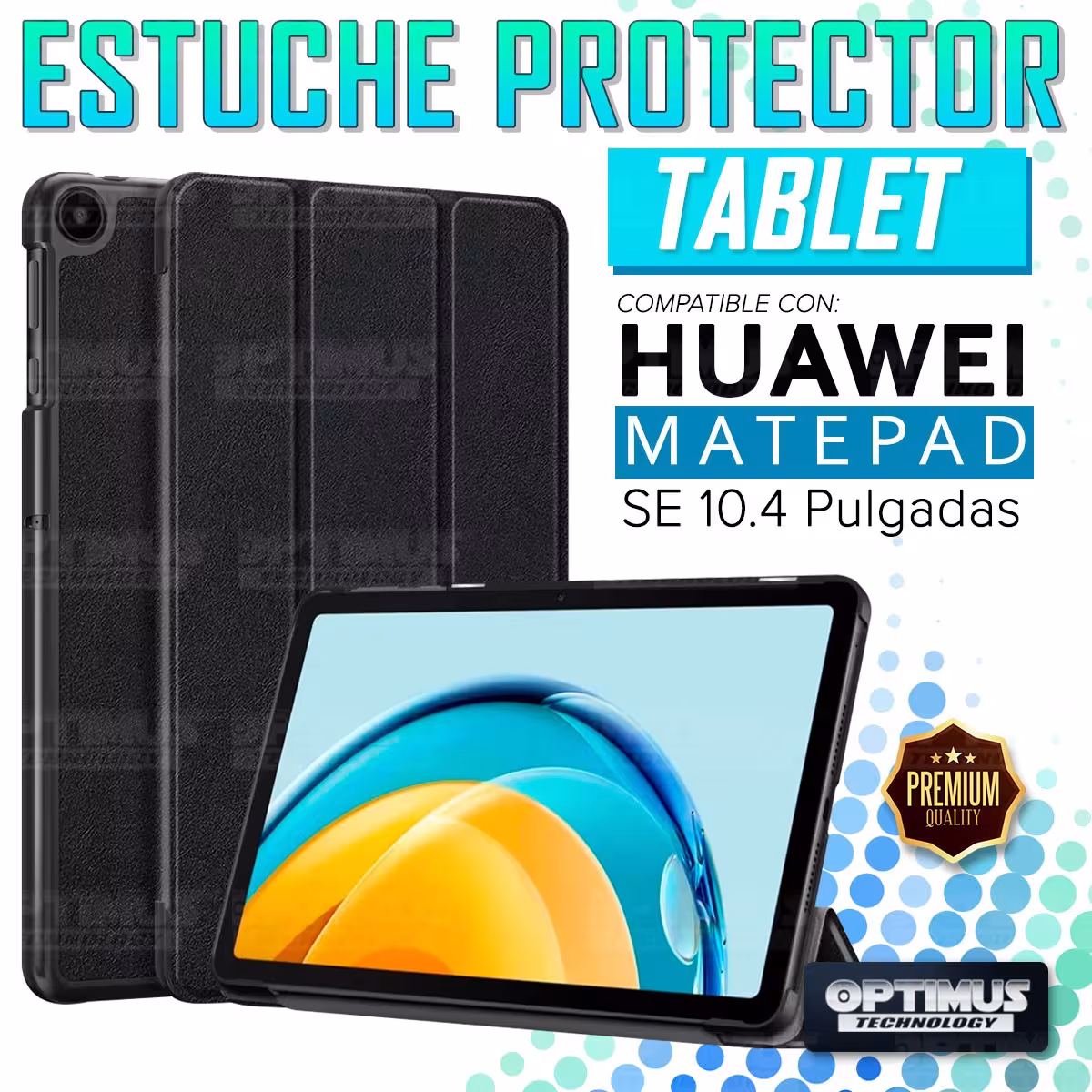 Kit Case Folio Protector + Teclado Mouse Touchpad Bluetooth para Tablet Huawei Matepad SE 10.4 Pulgadas 2023 AGS5-L09 / AGS5-W09
