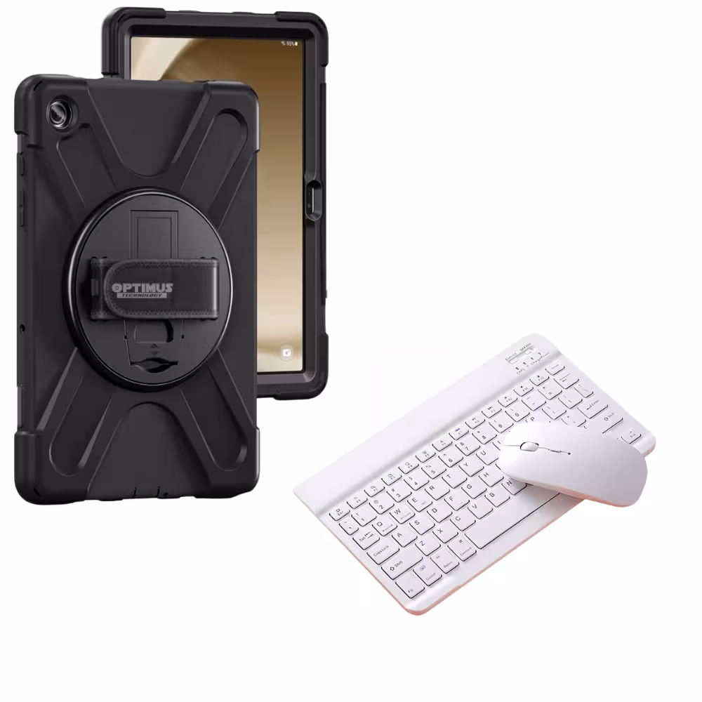 Kit Case Forro Protector con correa + Teclado Bluetooth para Tablet Lenovo M10 HD 3rd Gen TB-328 2022 10.1 Pulgadas ZAAF0071CO