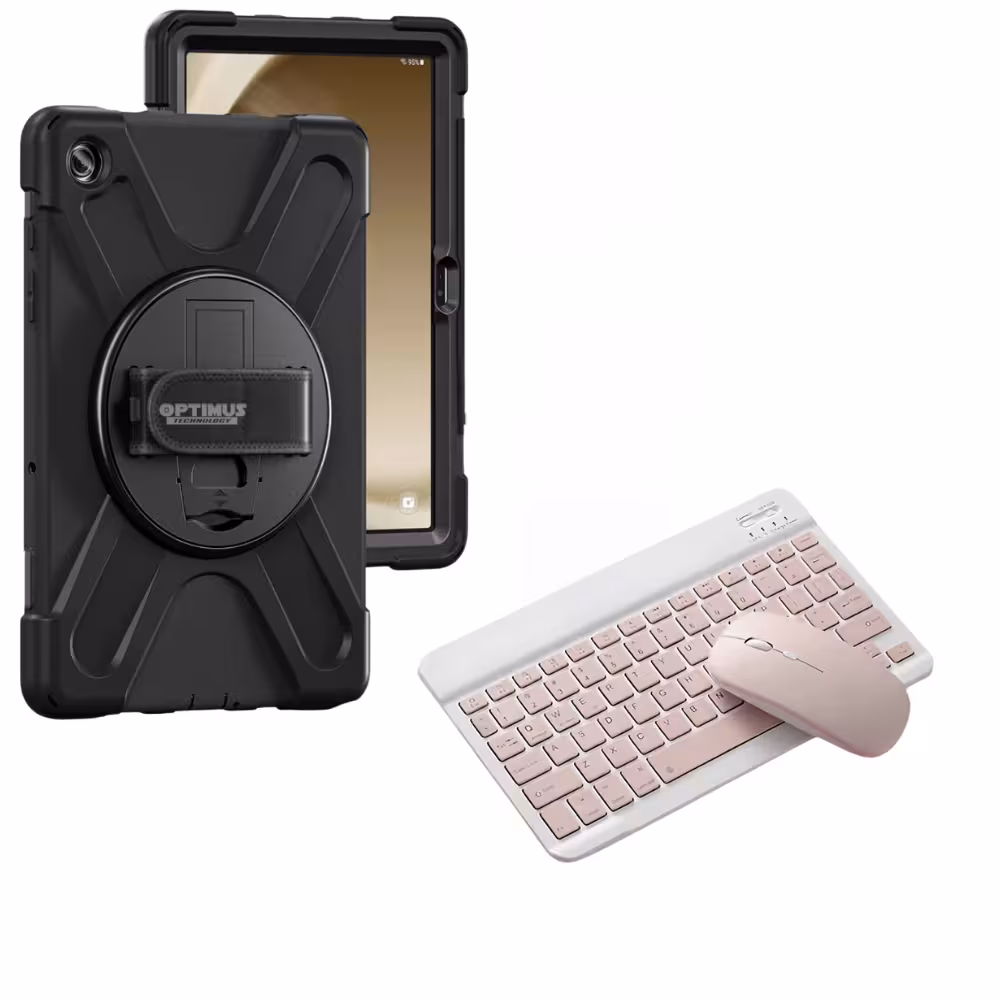 Kit Case Forro Protector con correa + Teclado Bluetooth para Tablet Lenovo M10 HD 3rd Gen TB-328 2022 10.1 Pulgadas ZAAF0071CO