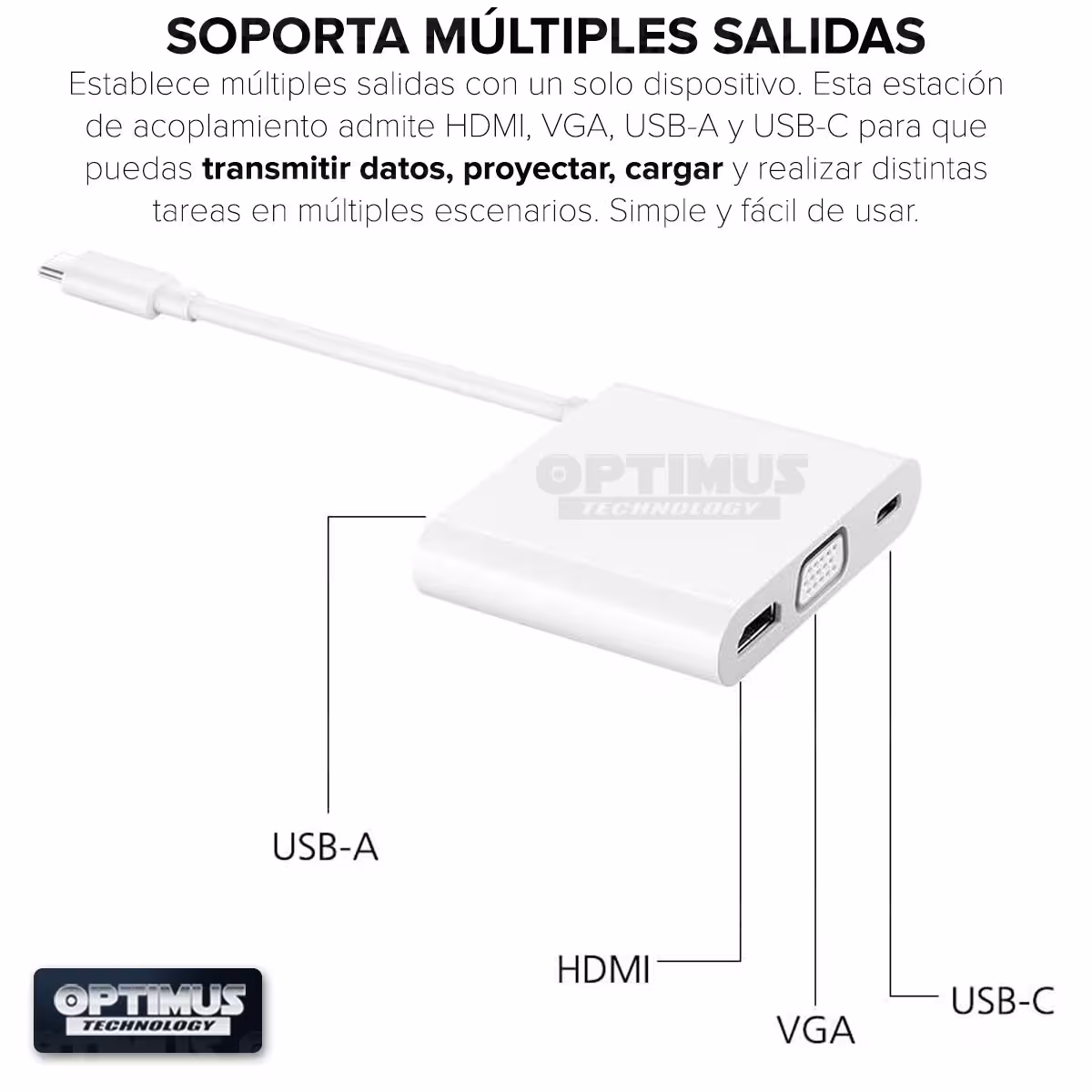 Adaptador Convertidor para USB-C Huawei Matedock 2 AD11 Tipo-C a HDMI VGA USB-C USB-A para Celular Tablet Transmitir Transferir