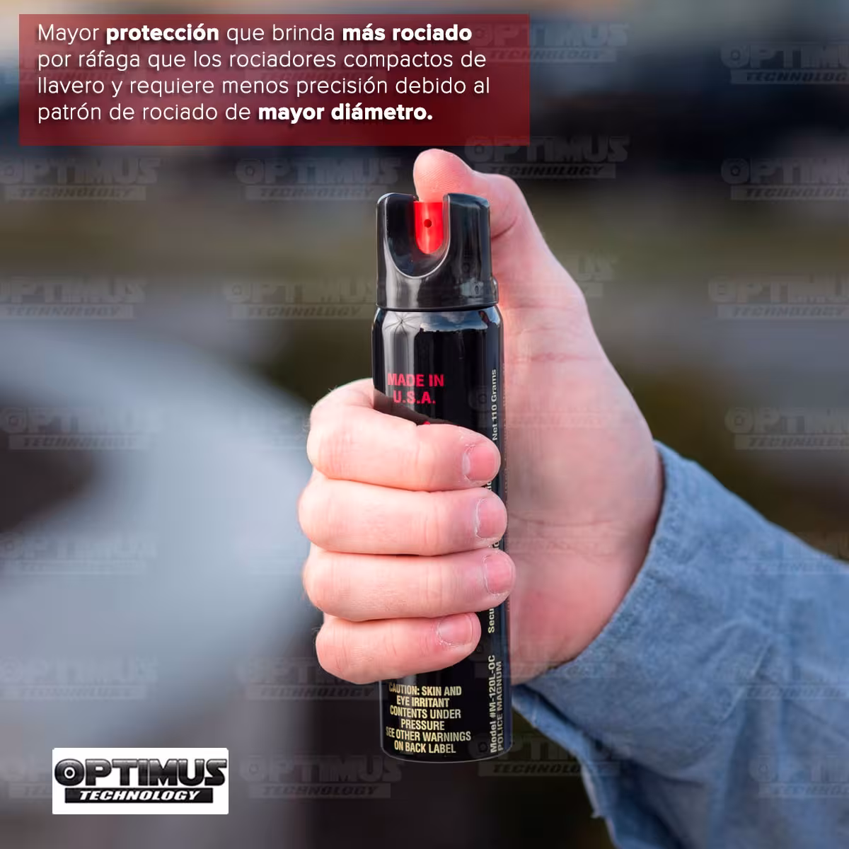 Seguridad Spray Aerosol Gas Pimienta, Portátil Lacrimógeno Defensa Personal Sabre RED Profesional Magnum 92gr Protección Grande
