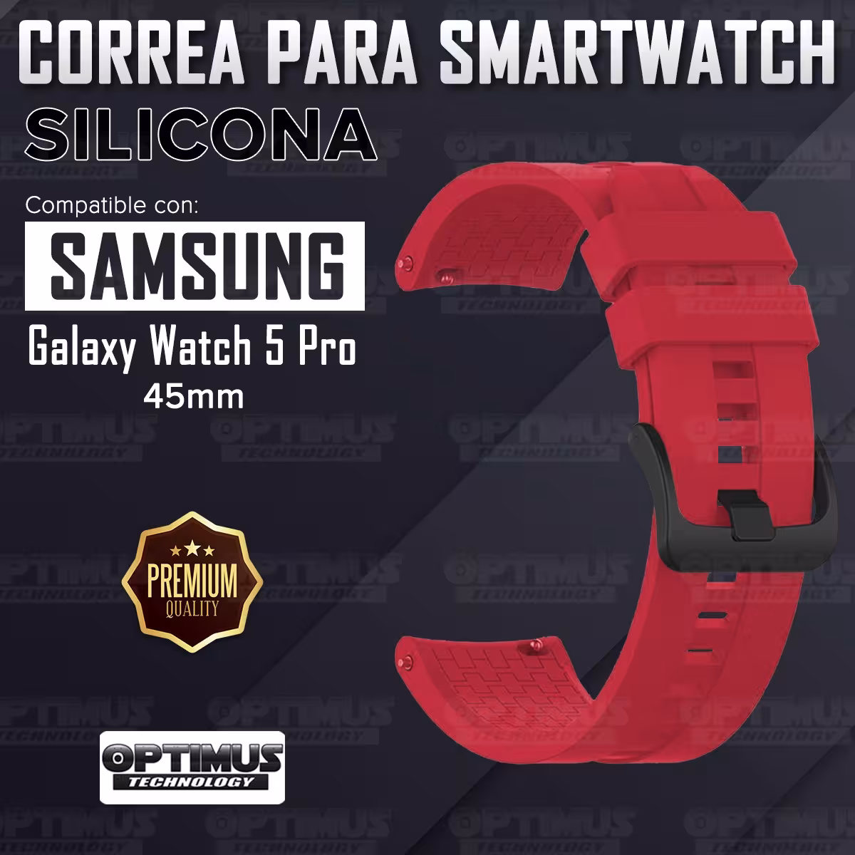 Kit Vidrio templado cerámico Y Correa Banda de Silicona para Smartwatch Reloj Inteligente Samsung Galaxy Watch 5 Pro 45mm