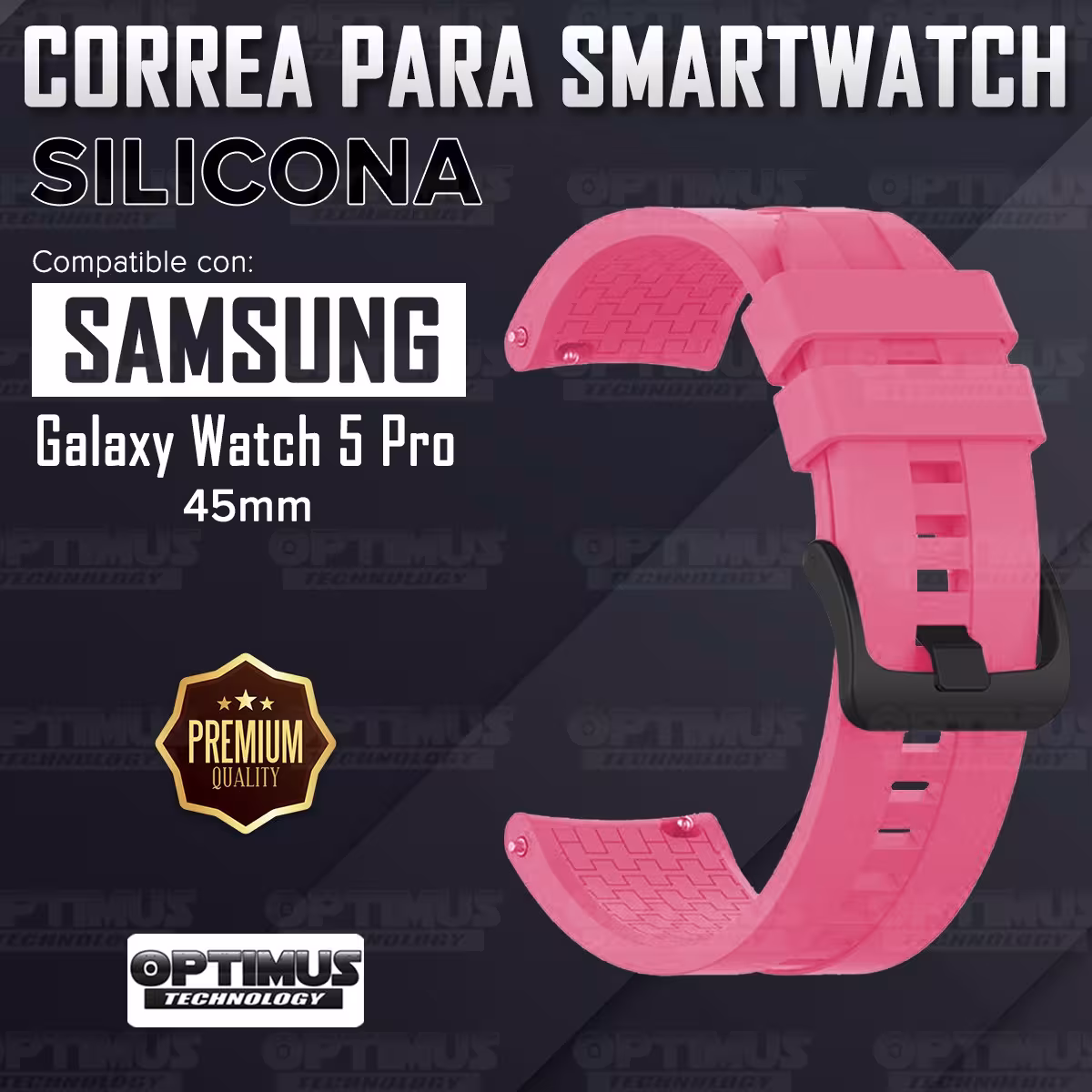 Kit Vidrio templado cerámico Y Correa Banda de Silicona para Smartwatch Reloj Inteligente Samsung Galaxy Watch 5 Pro 45mm