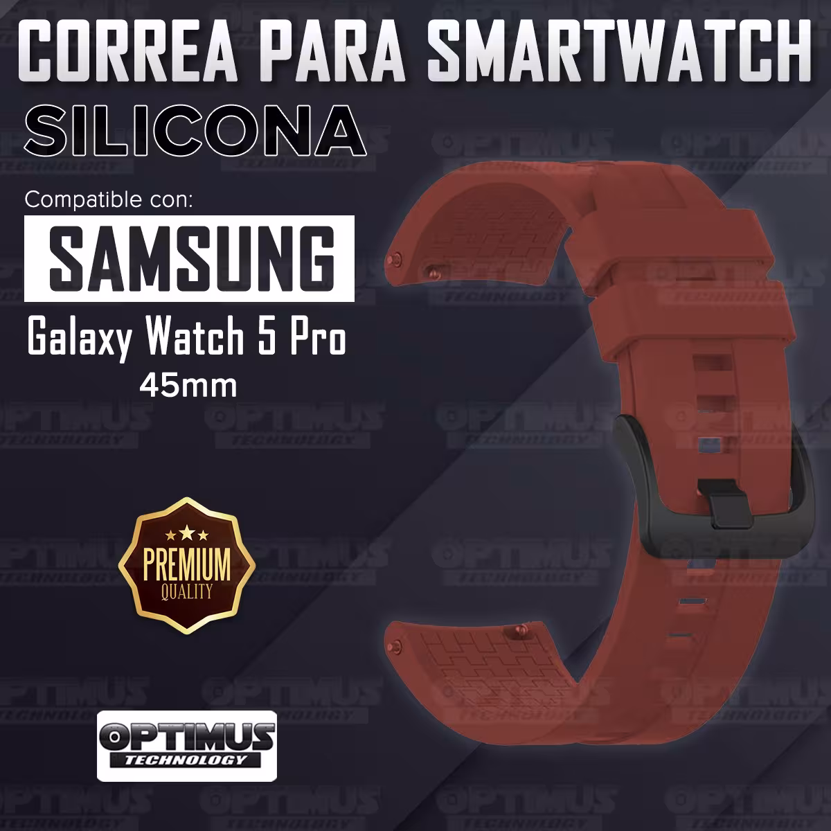 Kit Vidrio templado cerámico Y Correa Banda de Silicona para Smartwatch Reloj Inteligente Samsung Galaxy Watch 5 Pro 45mm
