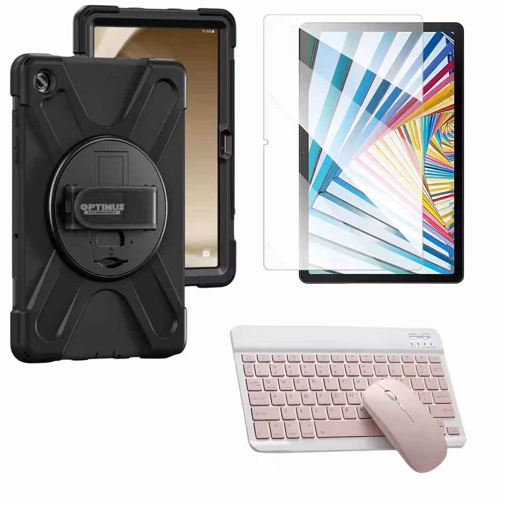 Kit Vidrio + Case Protector con correa + Teclado Bluetooth Tablet Lenovo M10 HD 3rd Gen TB-328 2022 10.1 Pulgadas ZAAF0071CO