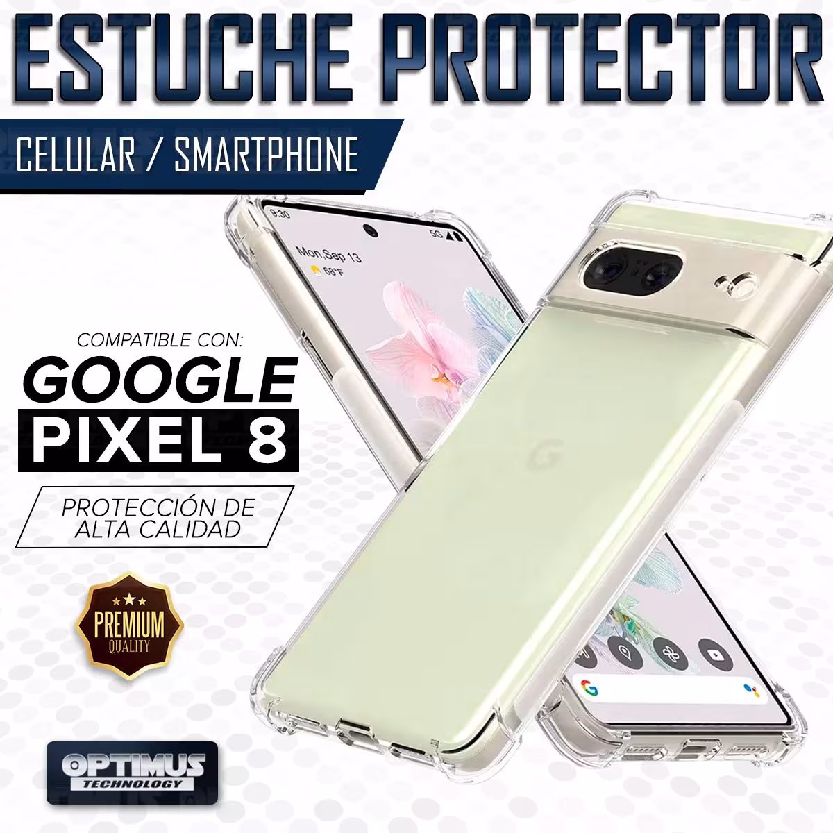 Estuche Case Forro Carcasa Protectora Delgada Anticaída para Celular Smartphone Google Pixel 8 5G 2023 6,2 pulgadas