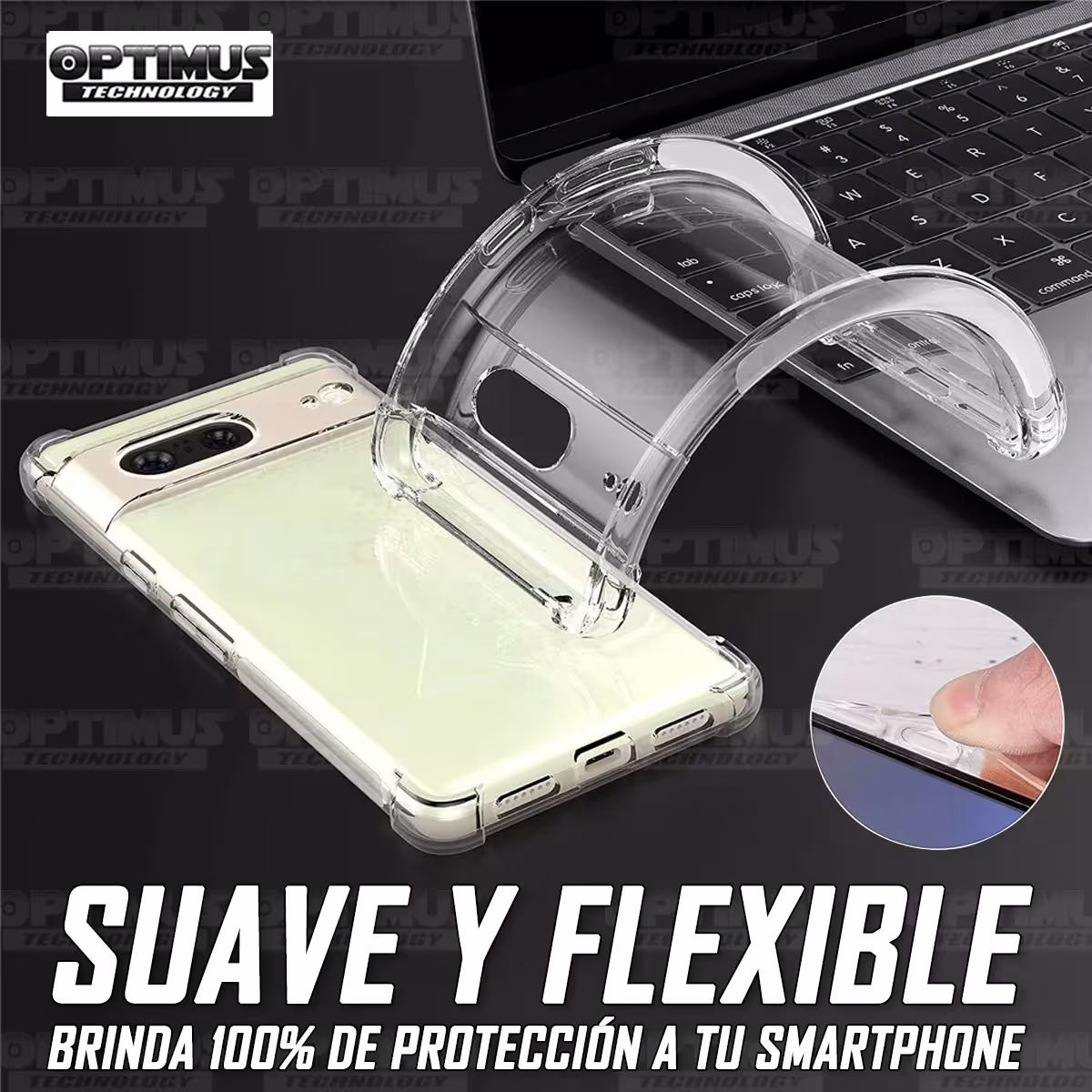 Estuche Case Forro Carcasa Protectora Delgada Anticaída para Celular Smartphone Google Pixel 8 5G 2023 6,2 pulgadas
