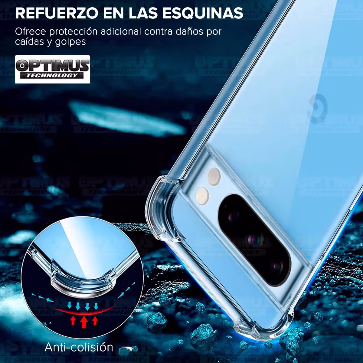 Kit Vidrio UV templado liquido y Estuche Case Forro Protector para Celular Google Pixel 8 Pro 5G 2023 6,7 pulgadas