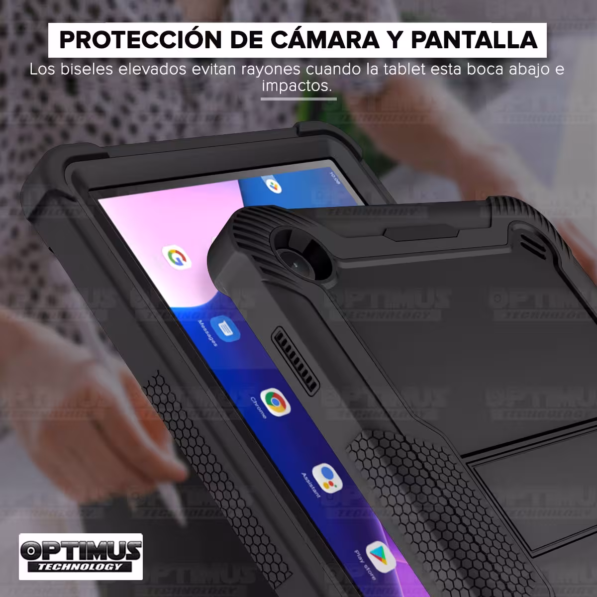 Estuche con Correa para Tablet Lenovo Tab M10 3era Gen 10.6 Pulgadas 2022 TB-125FU / TB-128F Anti golpes soporte Estilo 2 Rojo
