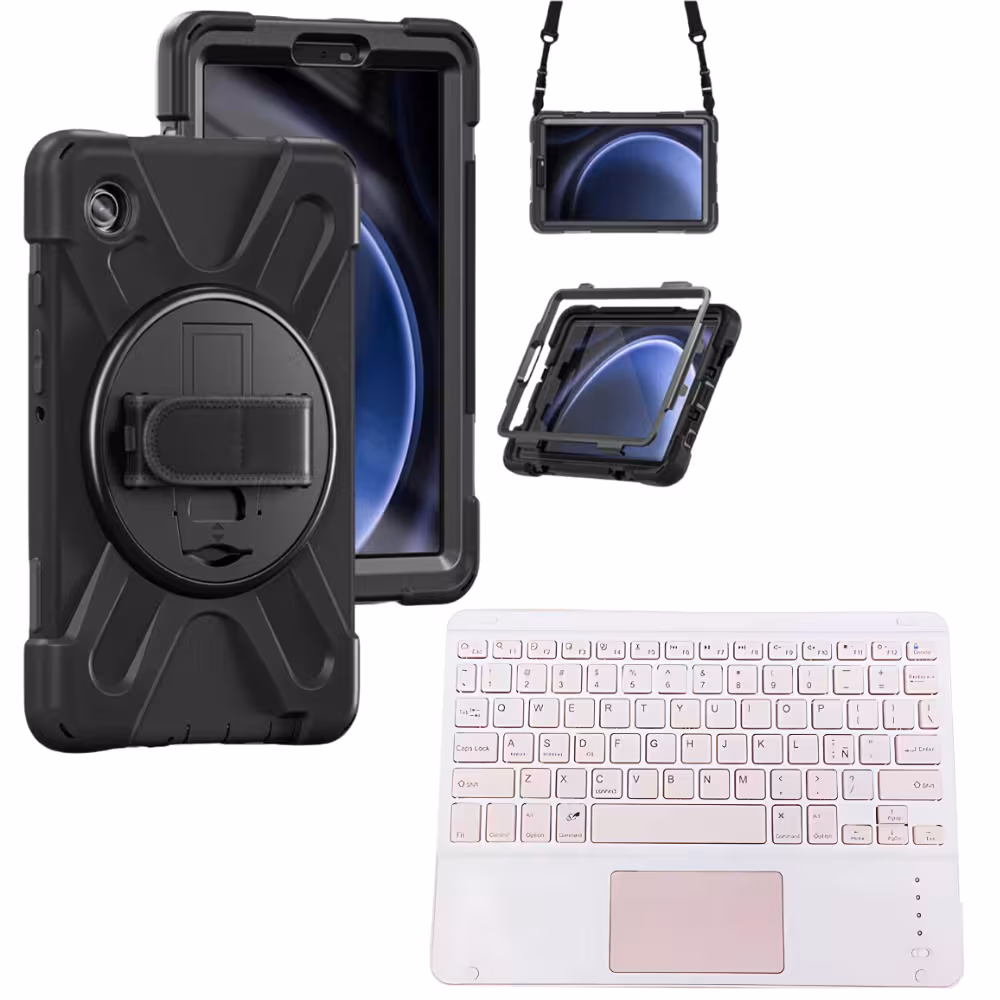 Kit Case Protector correa + Teclado Touchpad Bluetooth para Tablet Lenovo Tab M10 Plus 3era Gen 10.6 Pulgadas 2022 TB-125FU