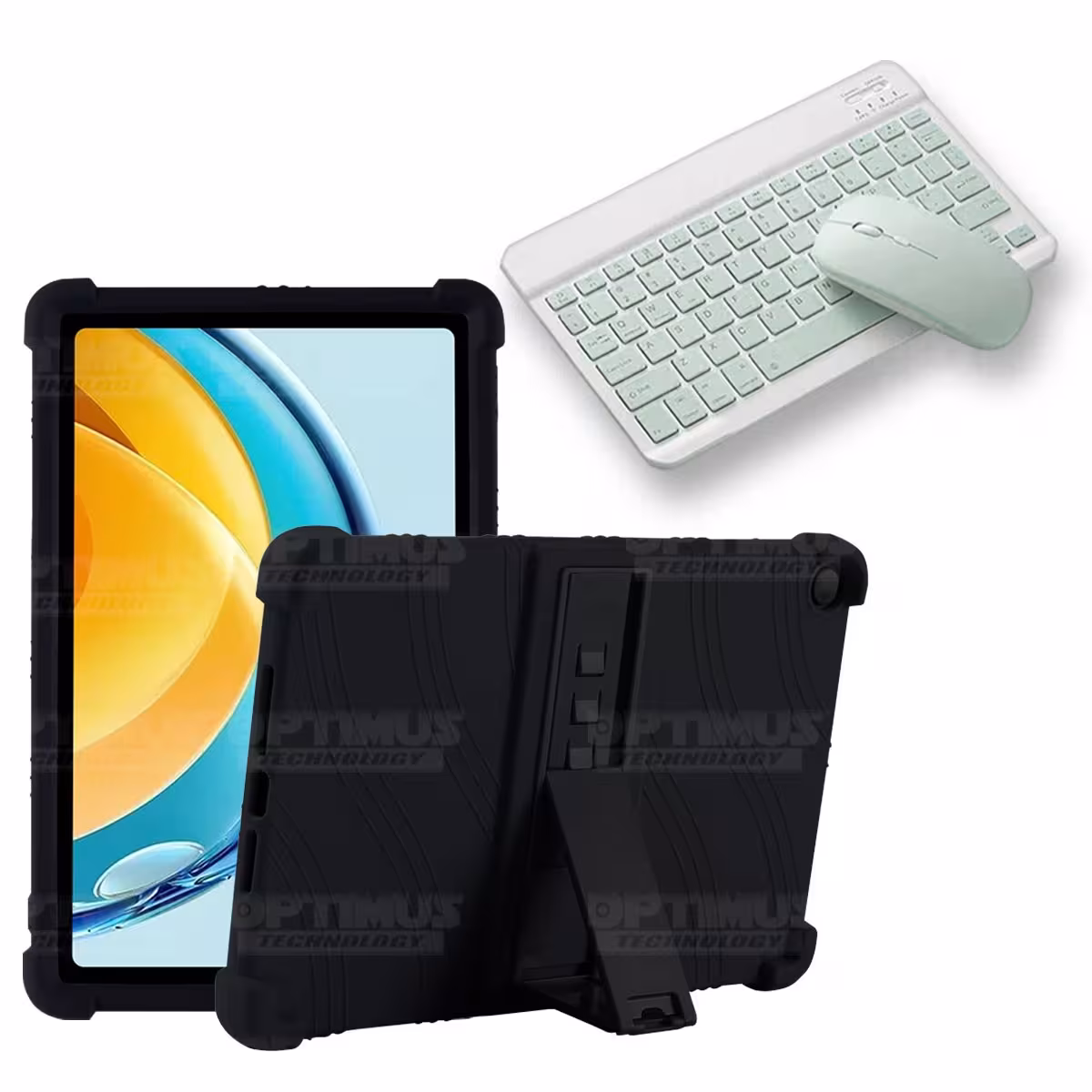 Kit Case Forro Protector Antigolpes + Teclado y Mouse Bluetooth Tablet Huawei Matepad SE 10.4 Pulgadas 2023 AGS5-L09 / AGS5-W09