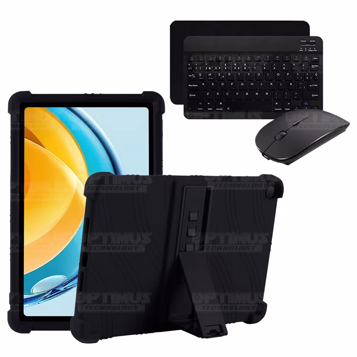 Kit Case Forro Protector Antigolpes + Teclado y Mouse Bluetooth Tablet Huawei Matepad SE 10.4 Pulgadas 2023 AGS5-L09 / AGS5-W09