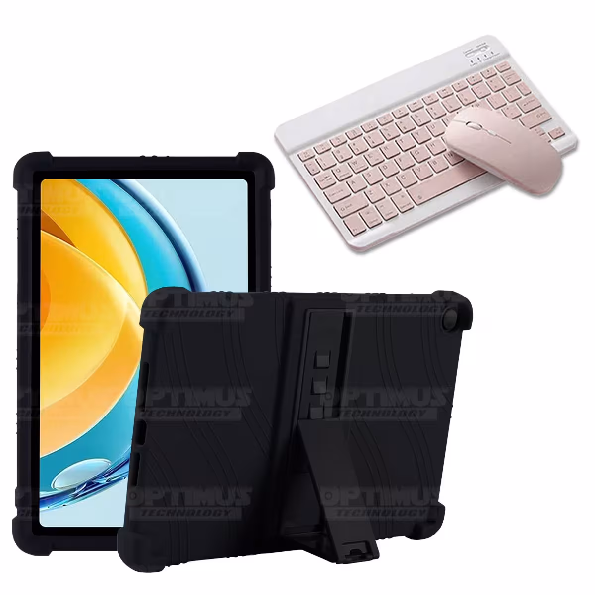 Kit Case Forro Protector Antigolpes + Teclado y Mouse Bluetooth Tablet Huawei Matepad SE 10.4 Pulgadas 2023 AGS5-L09 / AGS5-W09