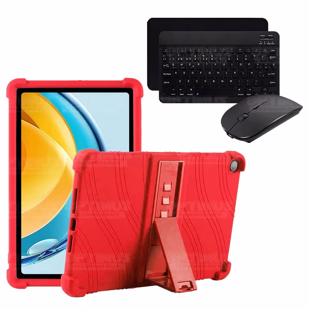 Kit Case Forro Protector Antigolpes + Teclado y Mouse Bluetooth Tablet Huawei Matepad SE 10.4 Pulgadas 2023 AGS5-L09 / AGS5-W09