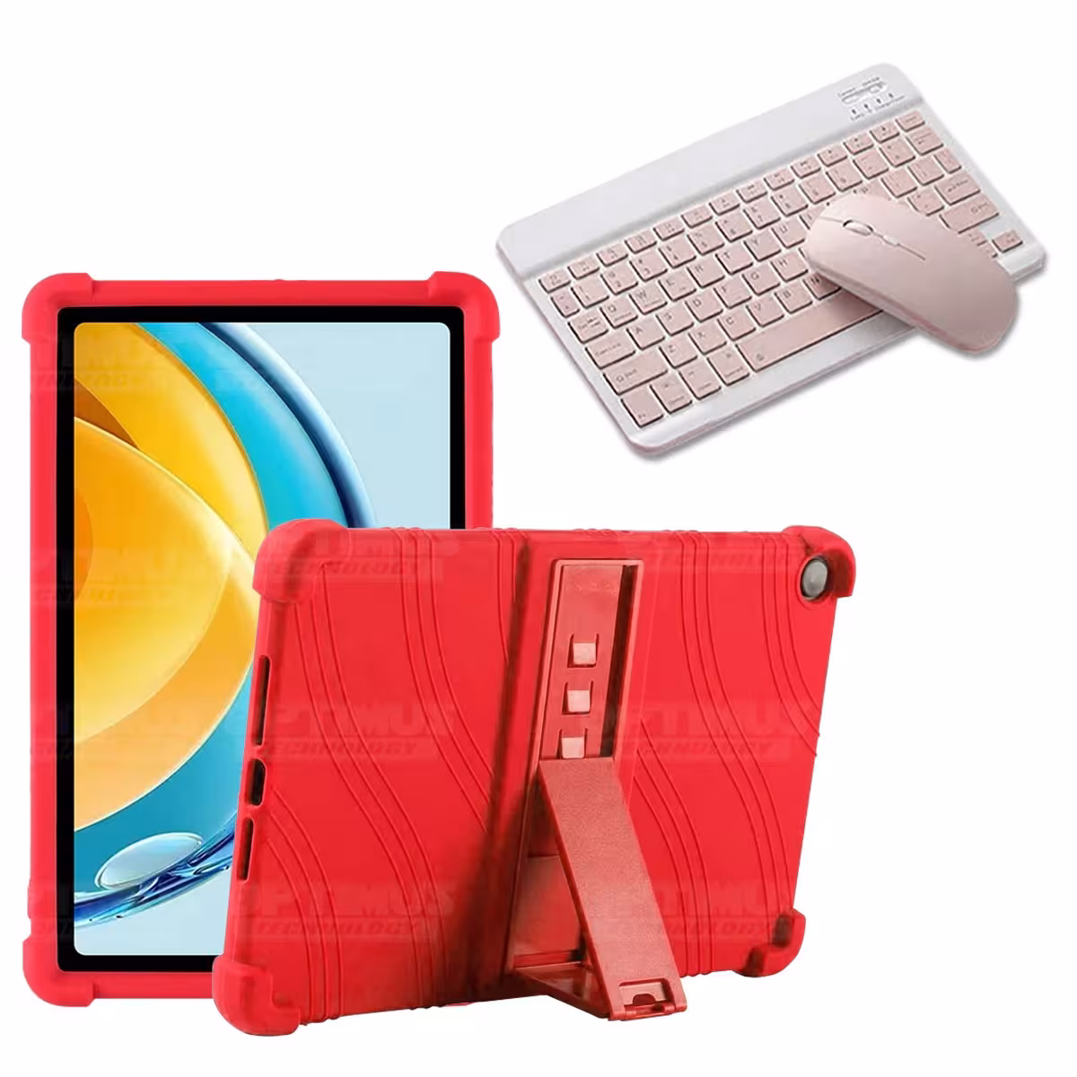 Kit Case Forro Protector Antigolpes + Teclado y Mouse Bluetooth Tablet Huawei Matepad SE 10.4 Pulgadas 2023 AGS5-L09 / AGS5-W09
