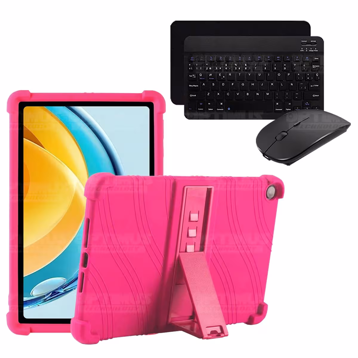 Kit Case Forro Protector Antigolpes + Teclado y Mouse Bluetooth Tablet Huawei Matepad SE 10.4 Pulgadas 2023 AGS5-L09 / AGS5-W09