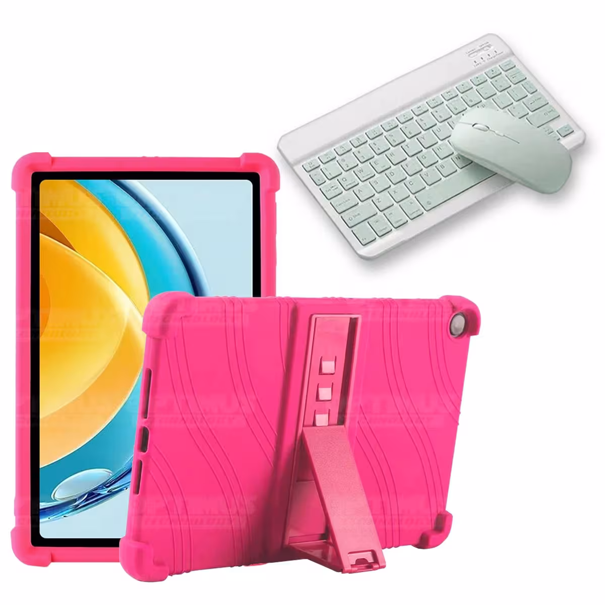 Kit Case Forro Protector Antigolpes + Teclado y Mouse Bluetooth Tablet Huawei Matepad SE 10.4 Pulgadas 2023 AGS5-L09 / AGS5-W09