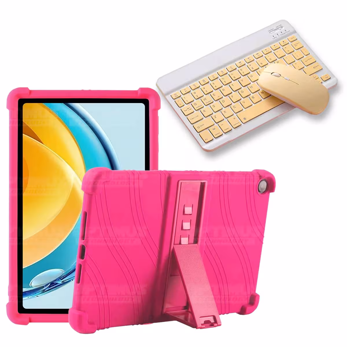 Kit Case Forro Protector Antigolpes + Teclado y Mouse Bluetooth Tablet Huawei Matepad SE 10.4 Pulgadas 2023 AGS5-L09 / AGS5-W09