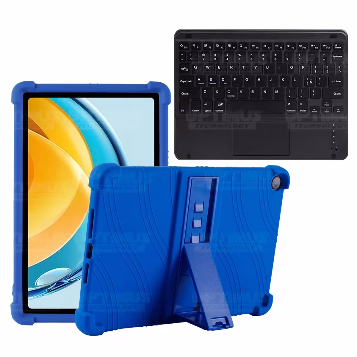 Kit Case Estuche Protector Antigolpes + Teclado Mouse Touchpad Bluetooth para Tablet Huawei Matepad SE 10.4 Pulgadas 2023