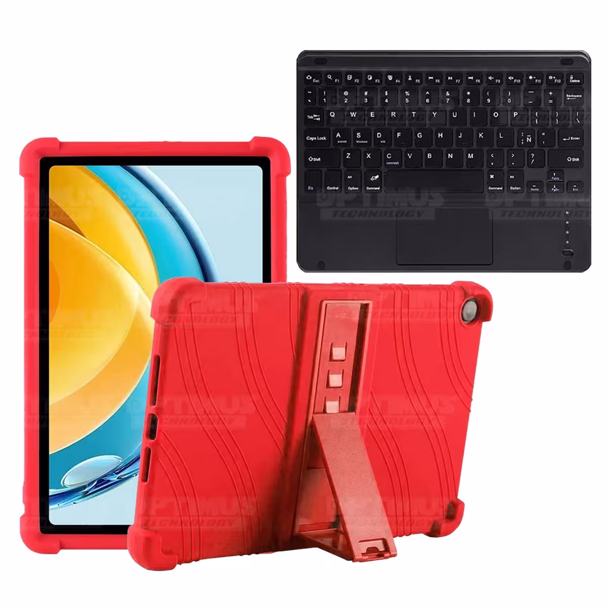Kit Case Estuche Protector Antigolpes + Teclado Mouse Touchpad Bluetooth para Tablet Huawei Matepad SE 10.4 Pulgadas 2023